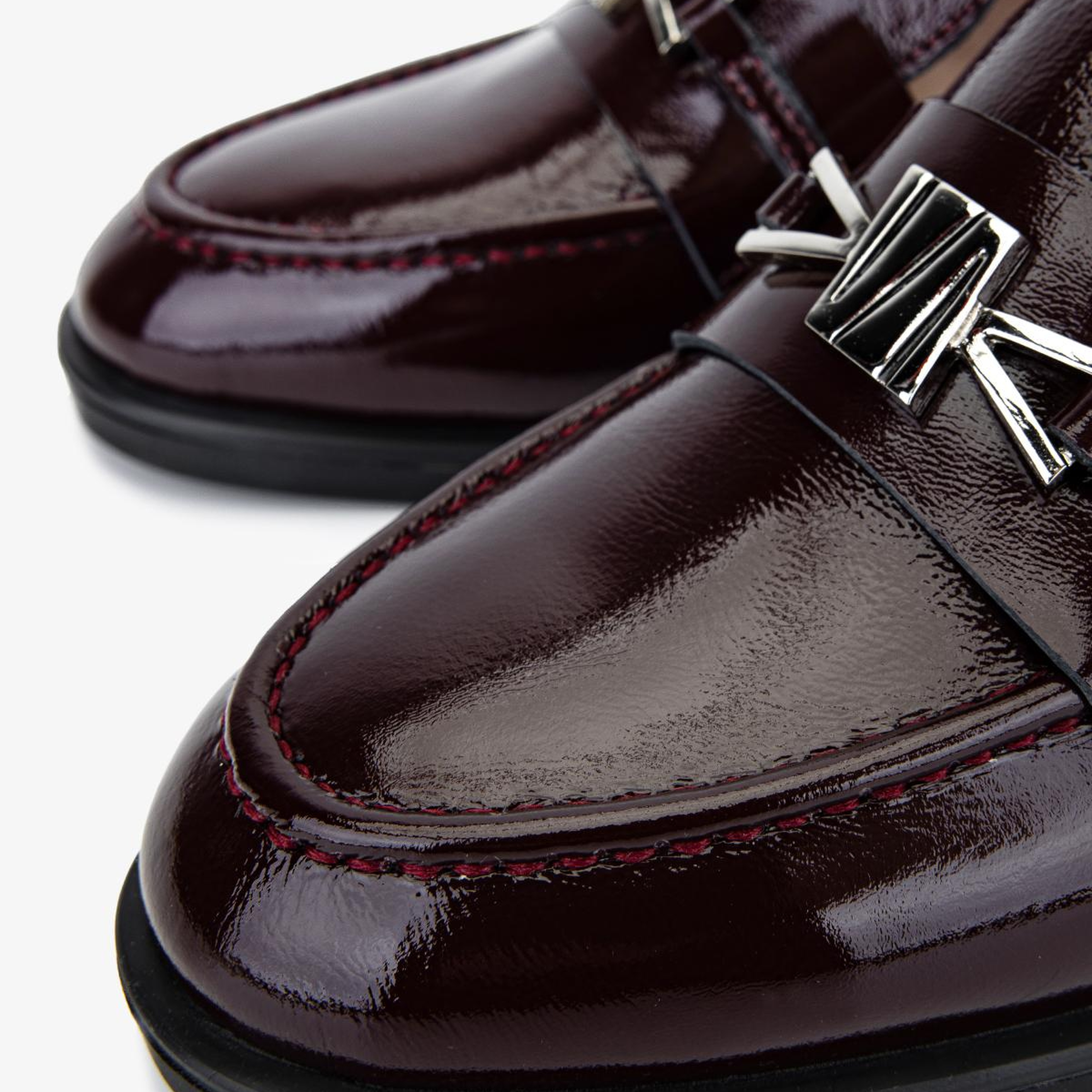 Valmenti Kadın Hakiki Deri Bordo Loafer Ayakkabı