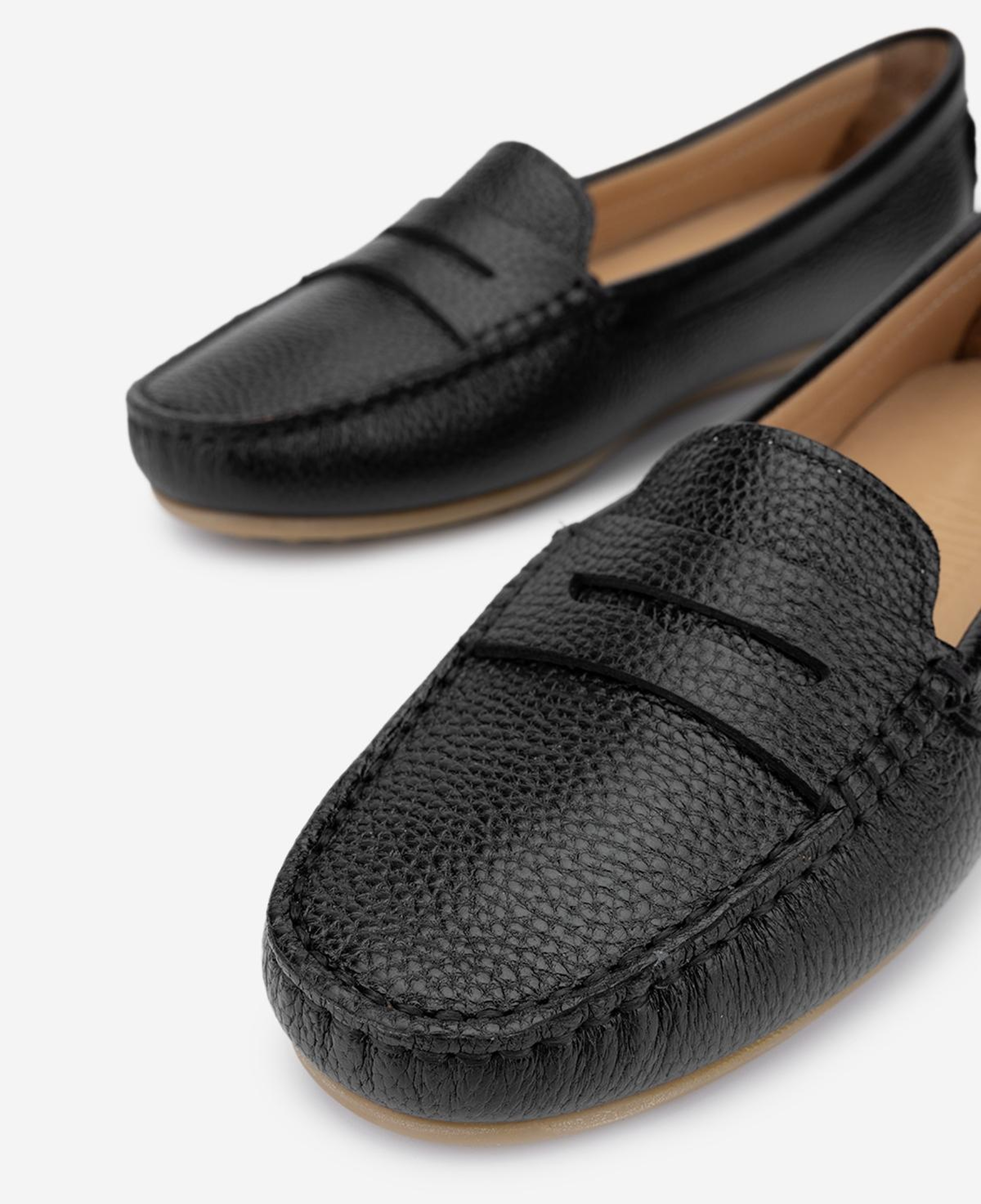 Valmenti Kadın Hakiki Deri Siyah Floter Loafer Ayakkabı