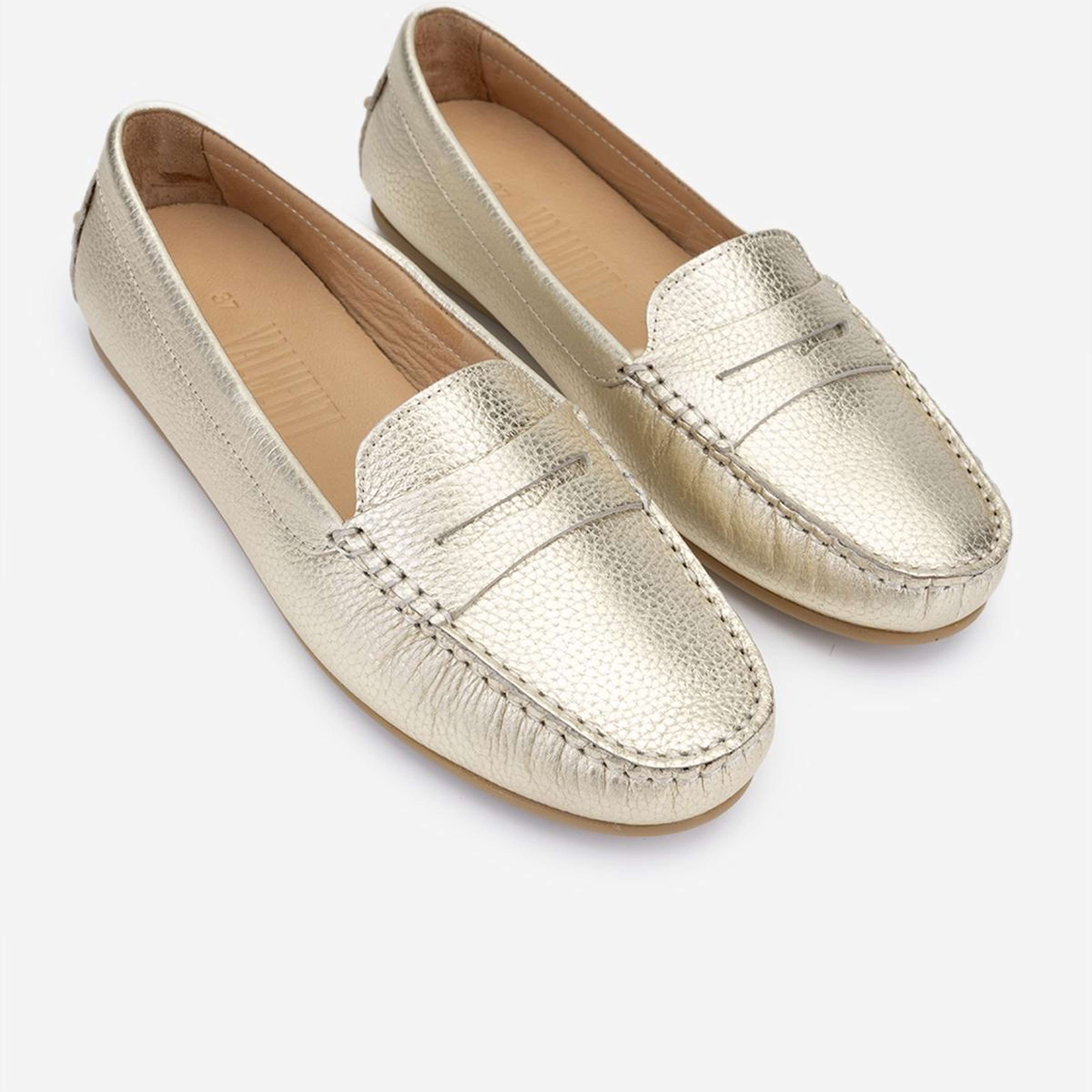 Valmenti Kadın Hakiki Deri Sarı Loafer Ayakkabı
