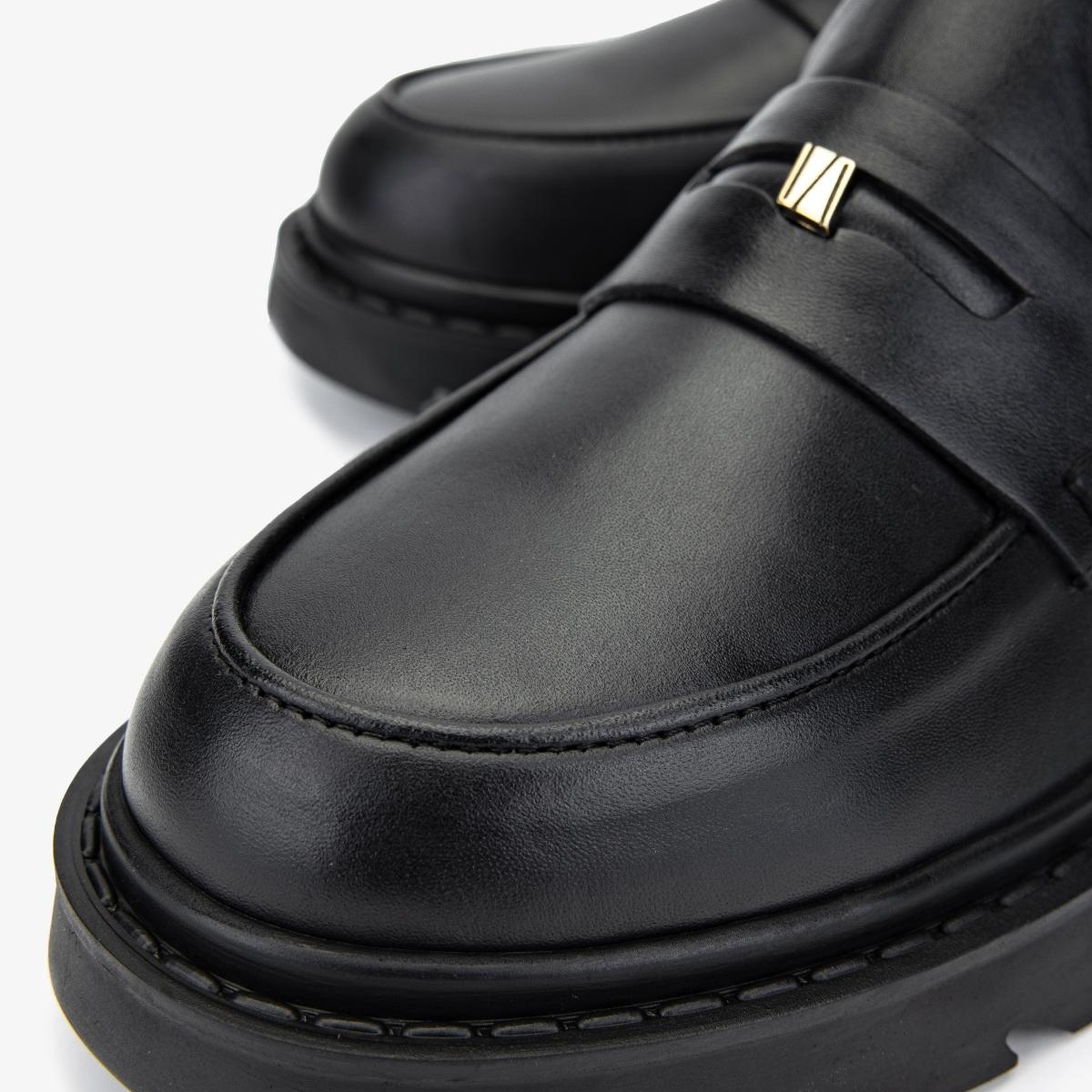 Valmenti Kadın Hakiki Deri Siyah Loafer Ayakkabı