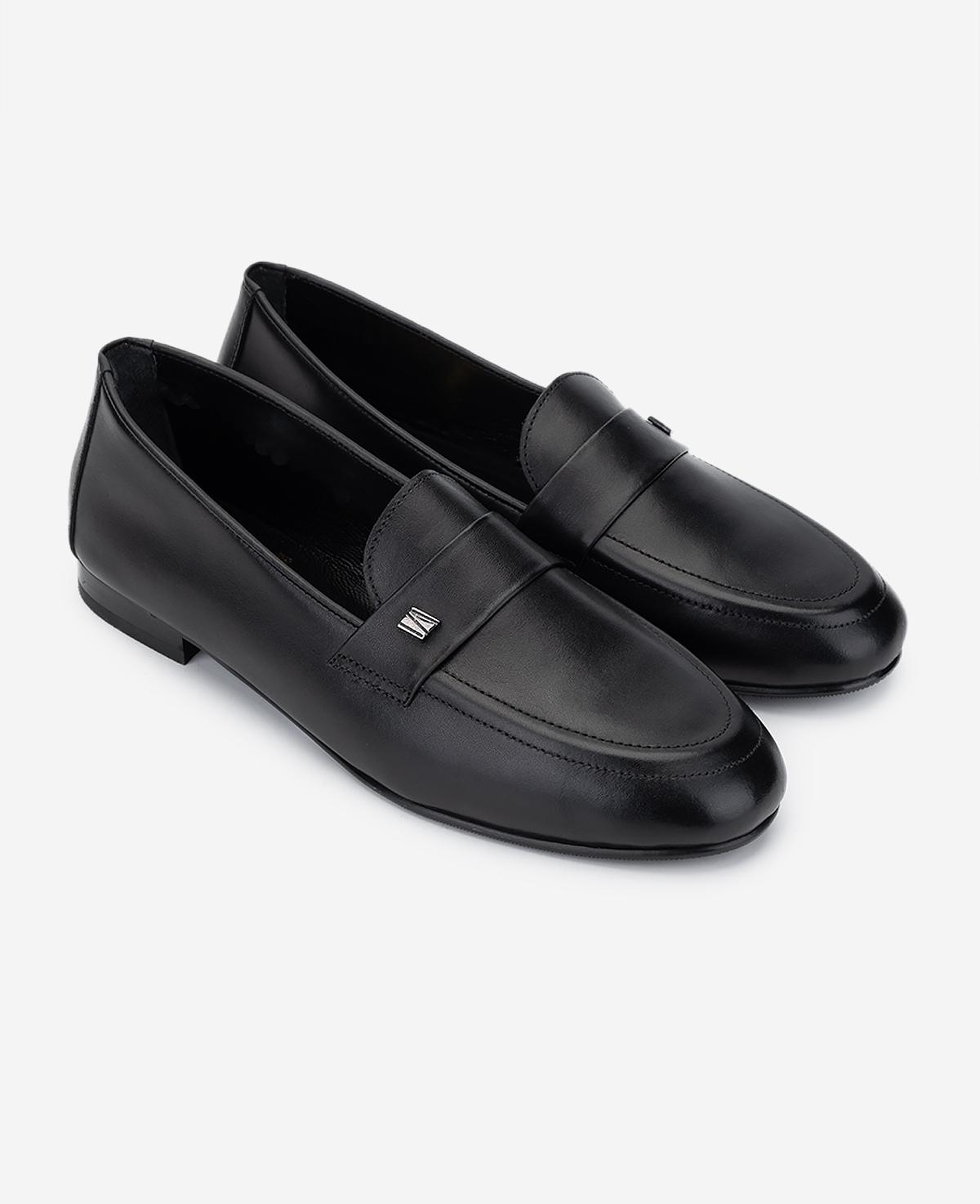 Valmenti Kadın Hakiki Deri Siyah Loafer Ayakkabı