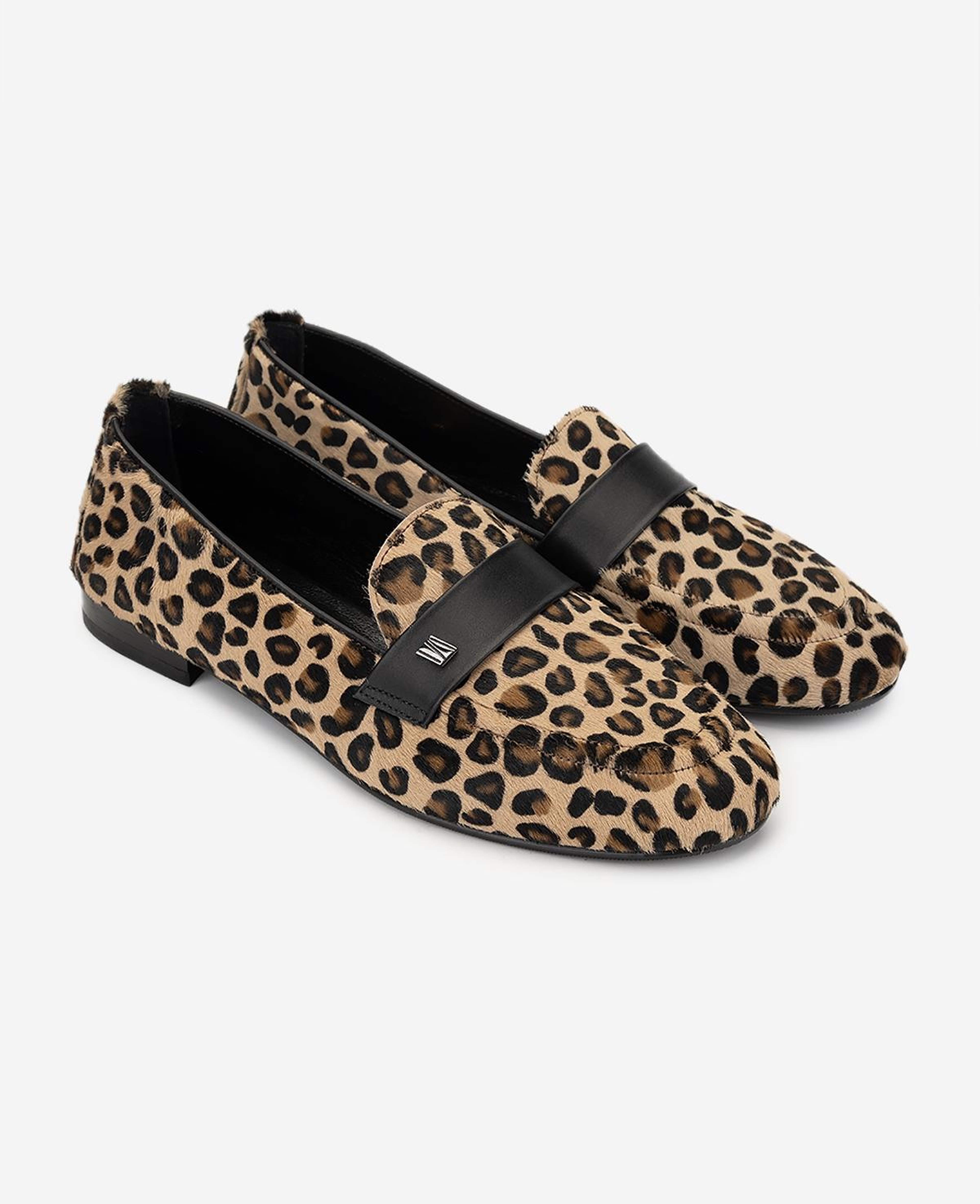 Valmenti Kadın Hakiki Deri Leopar Loafer Ayakkabı