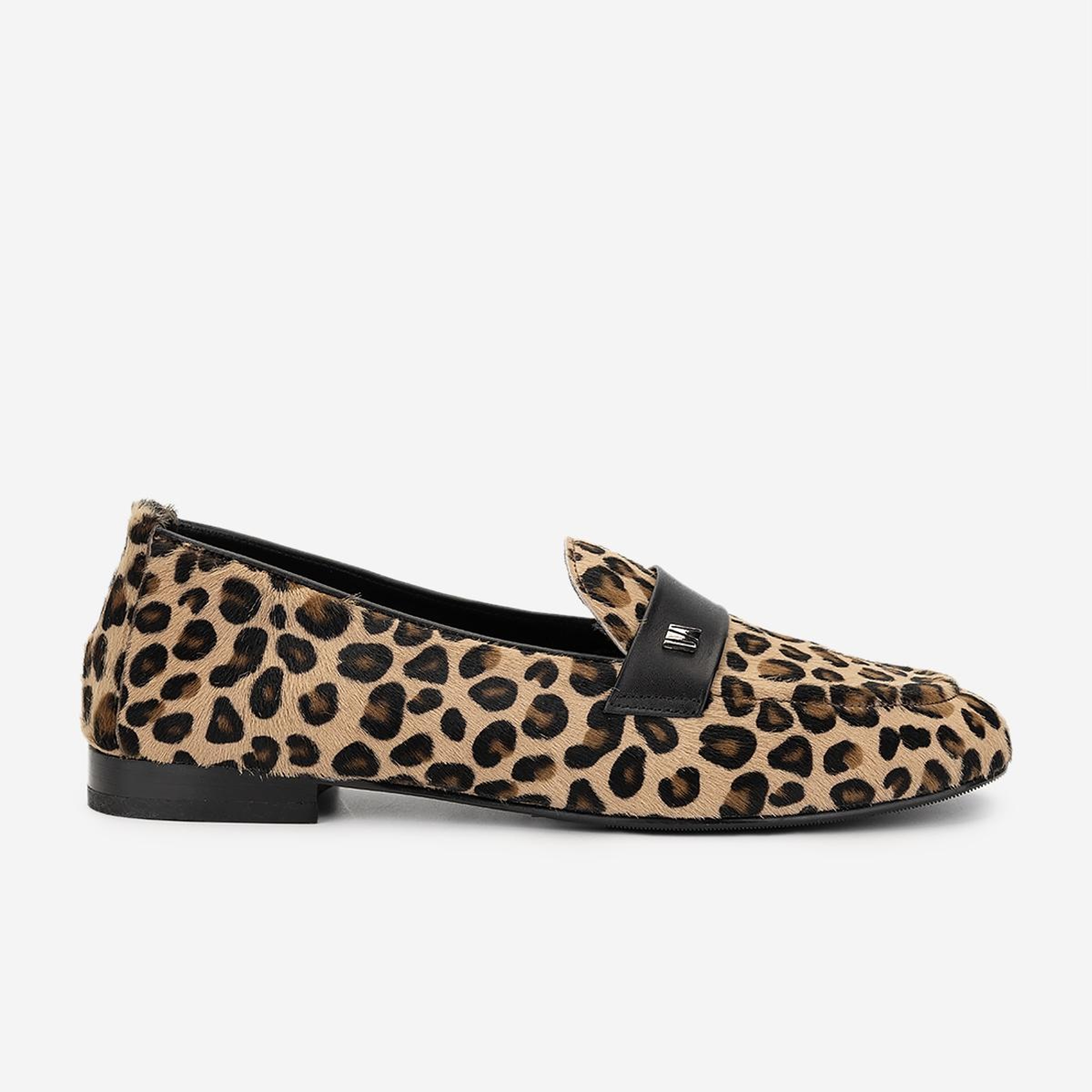 Valmenti Kadın Hakiki Deri Leopar Loafer Ayakkabı
