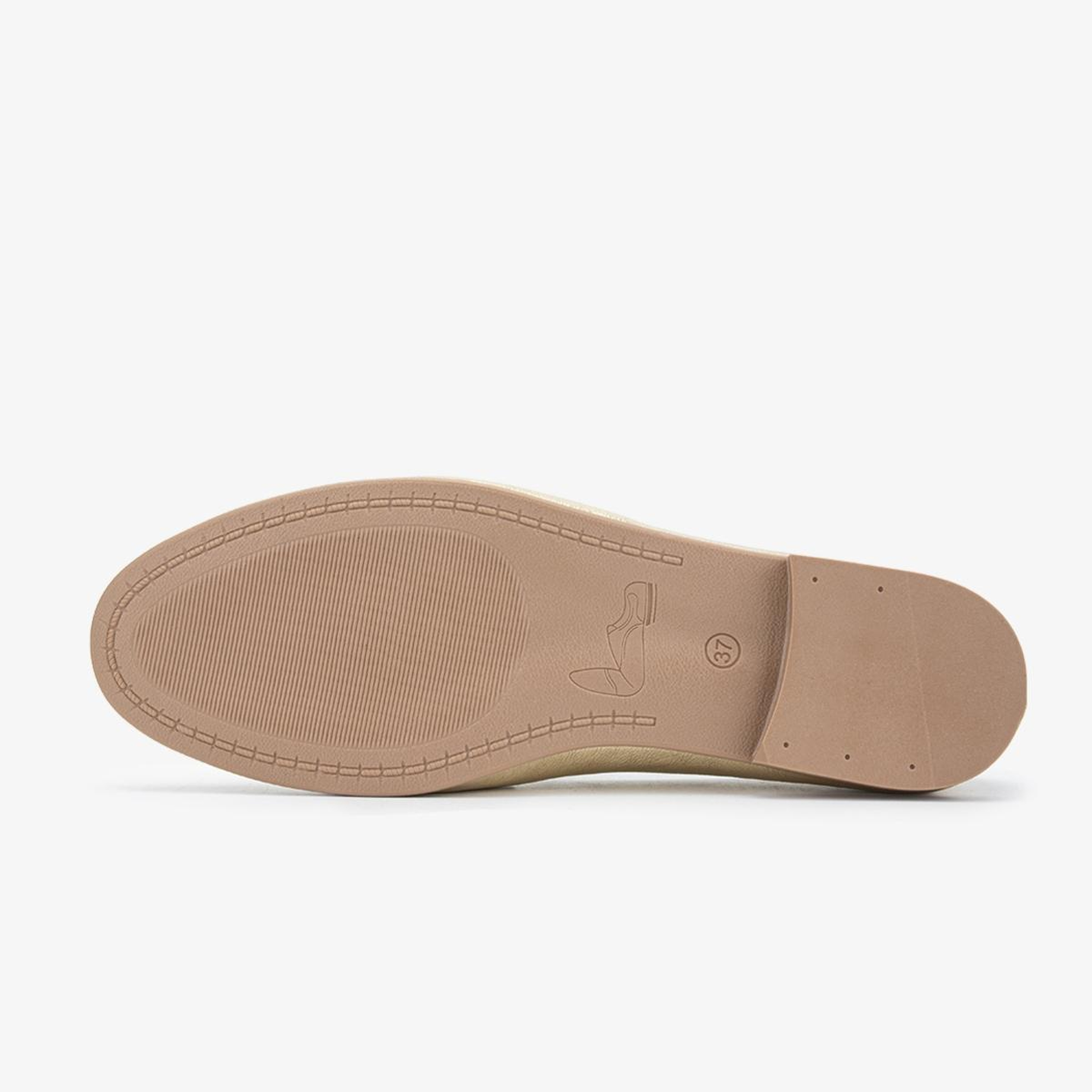 Valmenti Kadın Hakiki Deri Gold Loafer Ayakkabı