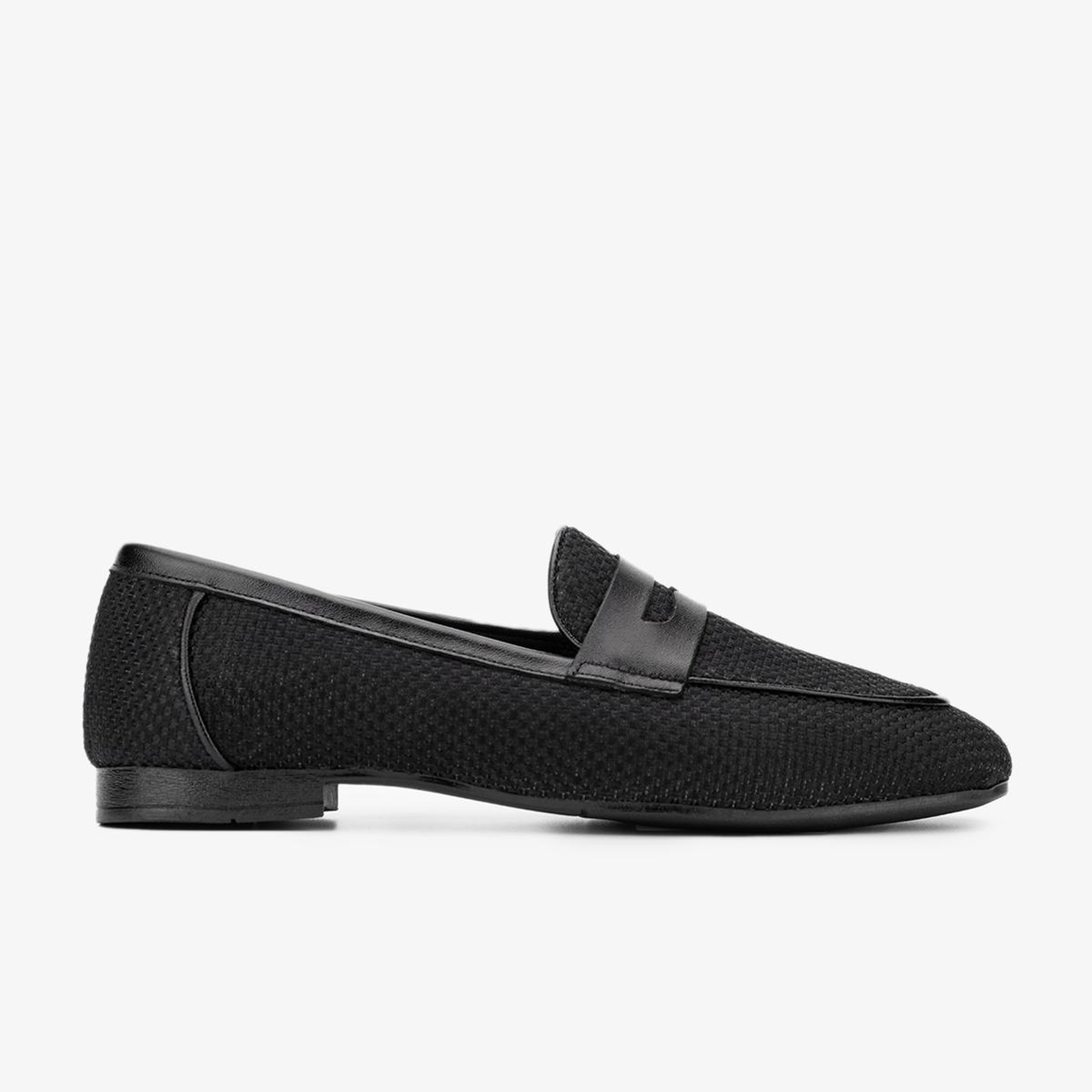 Valmenti Kadın Deri & Tekstil Siyah Loafer Ayakkabı