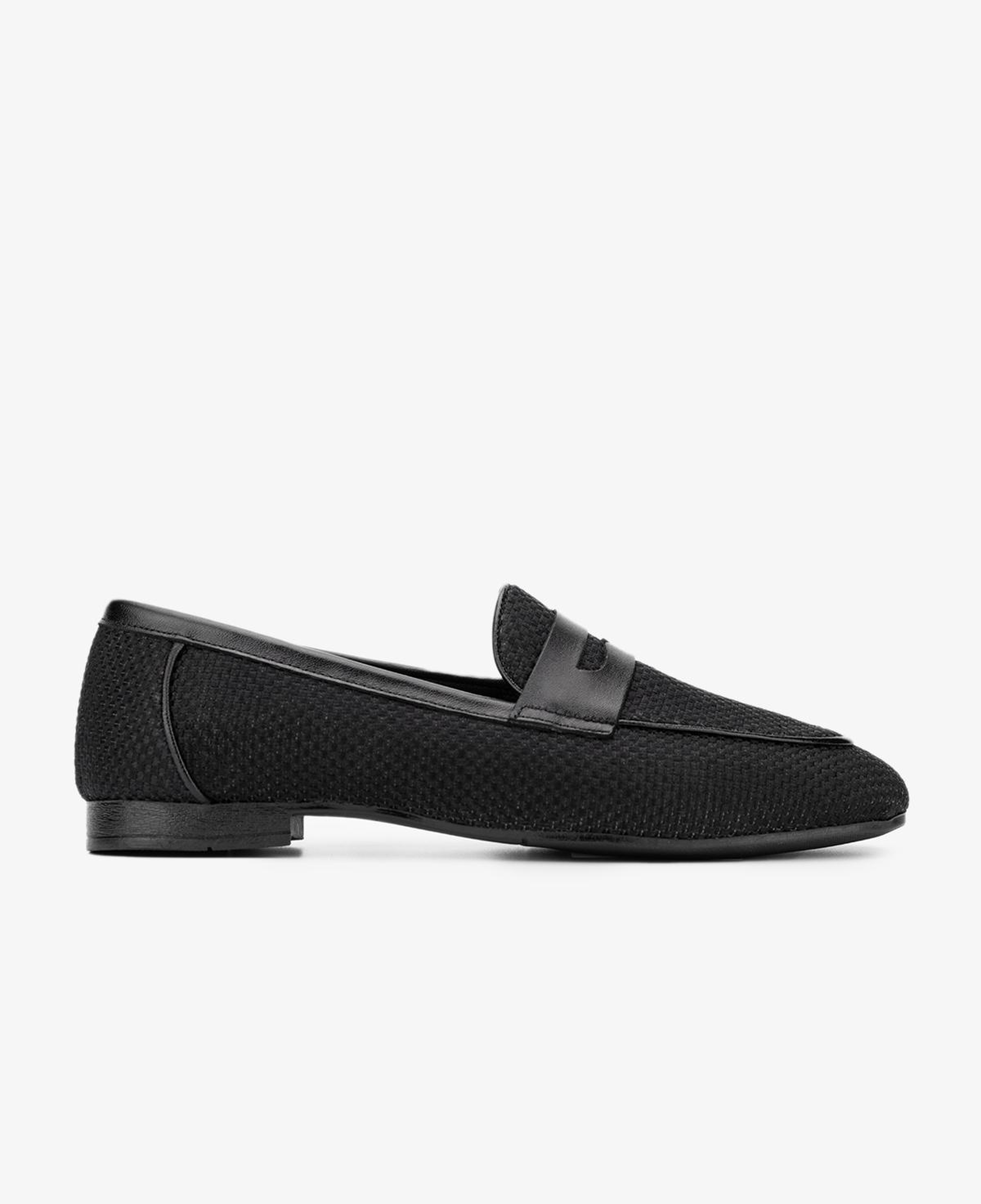 Valmenti Kadın Deri & Tekstil Siyah Loafer Ayakkabı