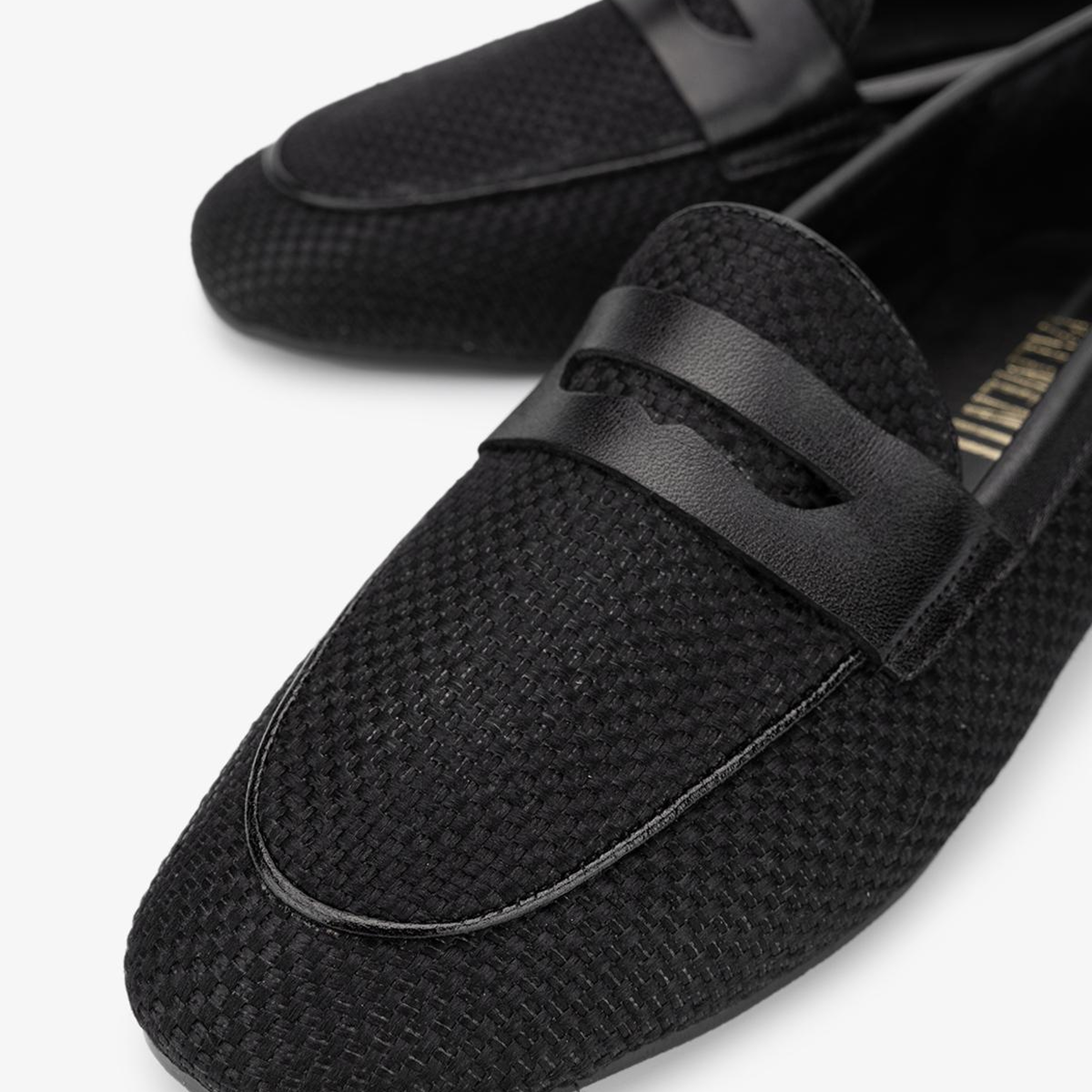 Valmenti Kadın Deri & Tekstil Siyah Loafer Ayakkabı