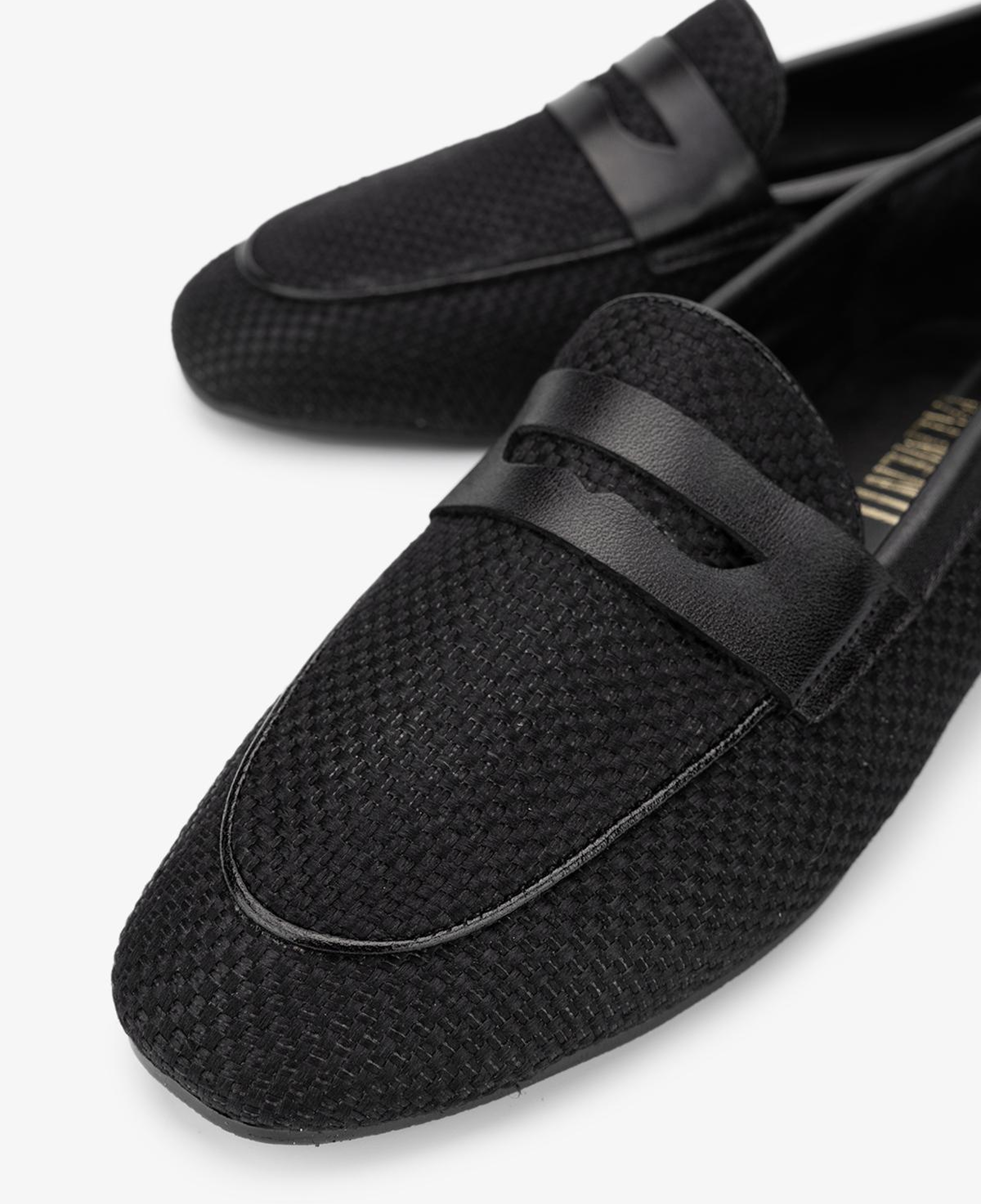 Valmenti Kadın Deri & Tekstil Siyah Loafer Ayakkabı