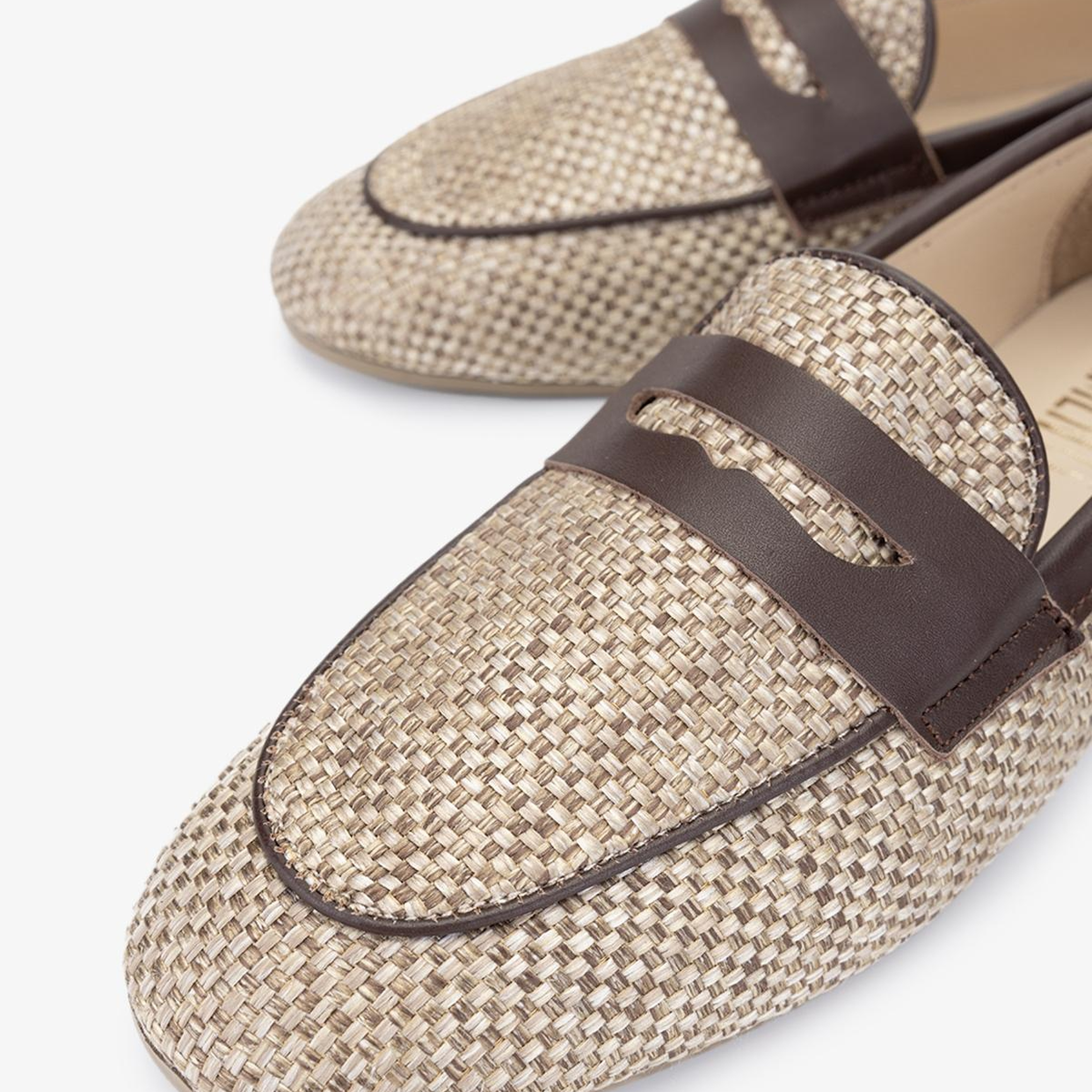 Valmenti Kadın Deri & Tekstil Bej Loafer Ayakkabı