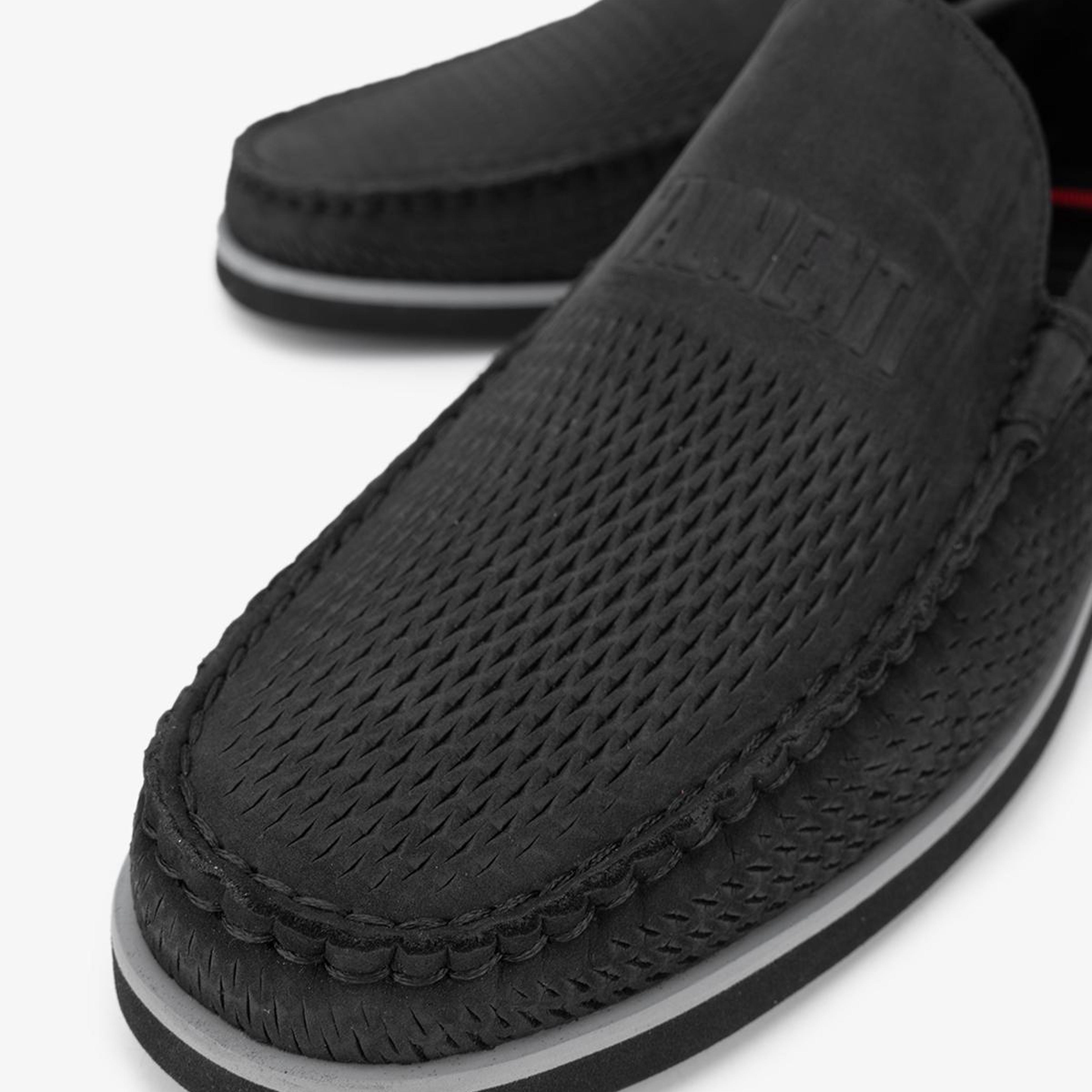 Valmenti Erkek Hakiki Deri Siyah Nubuk Loafer Ayakkabı
