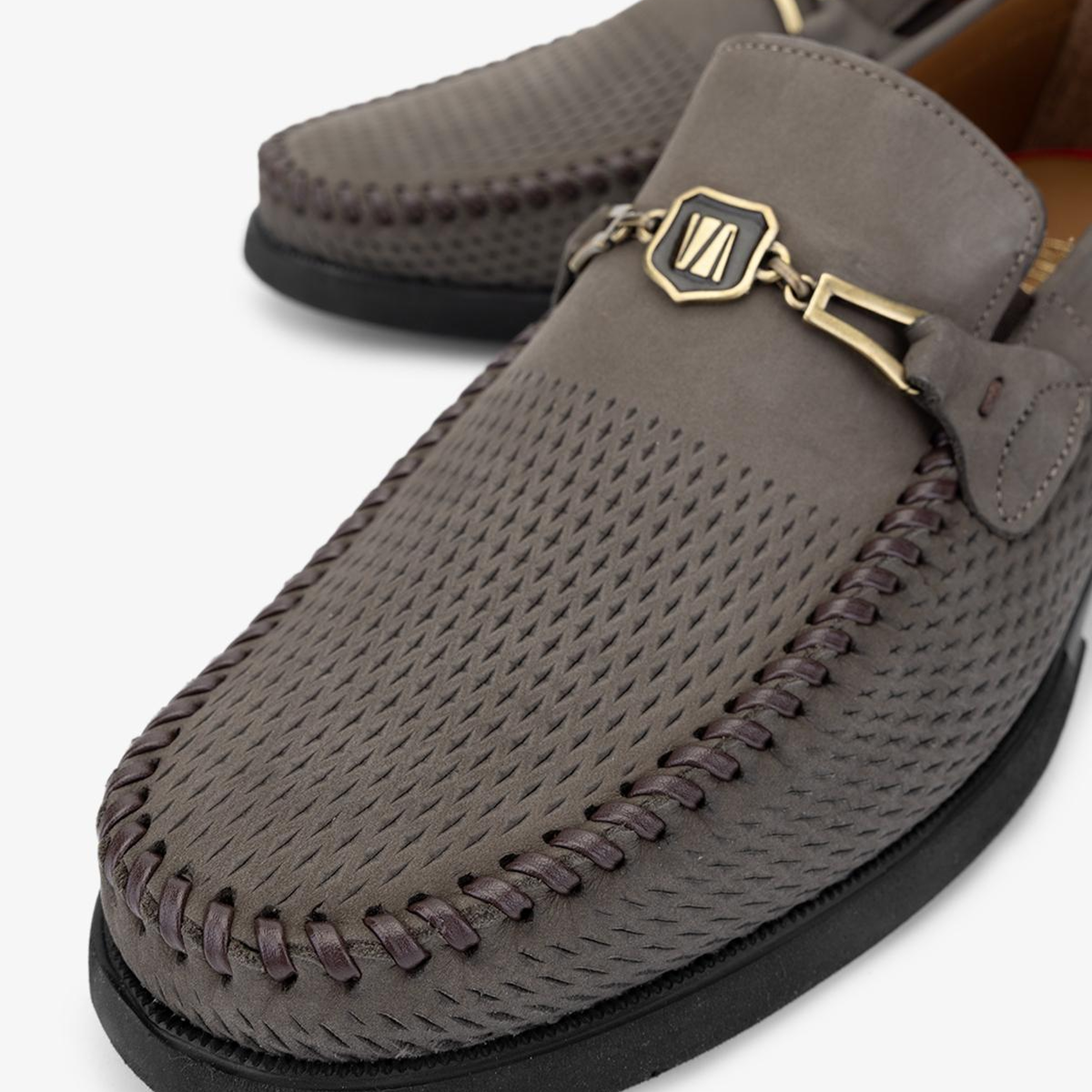 Valmenti Erkek Hakiki Deri Kum Nubuk Loafer Ayakkabı