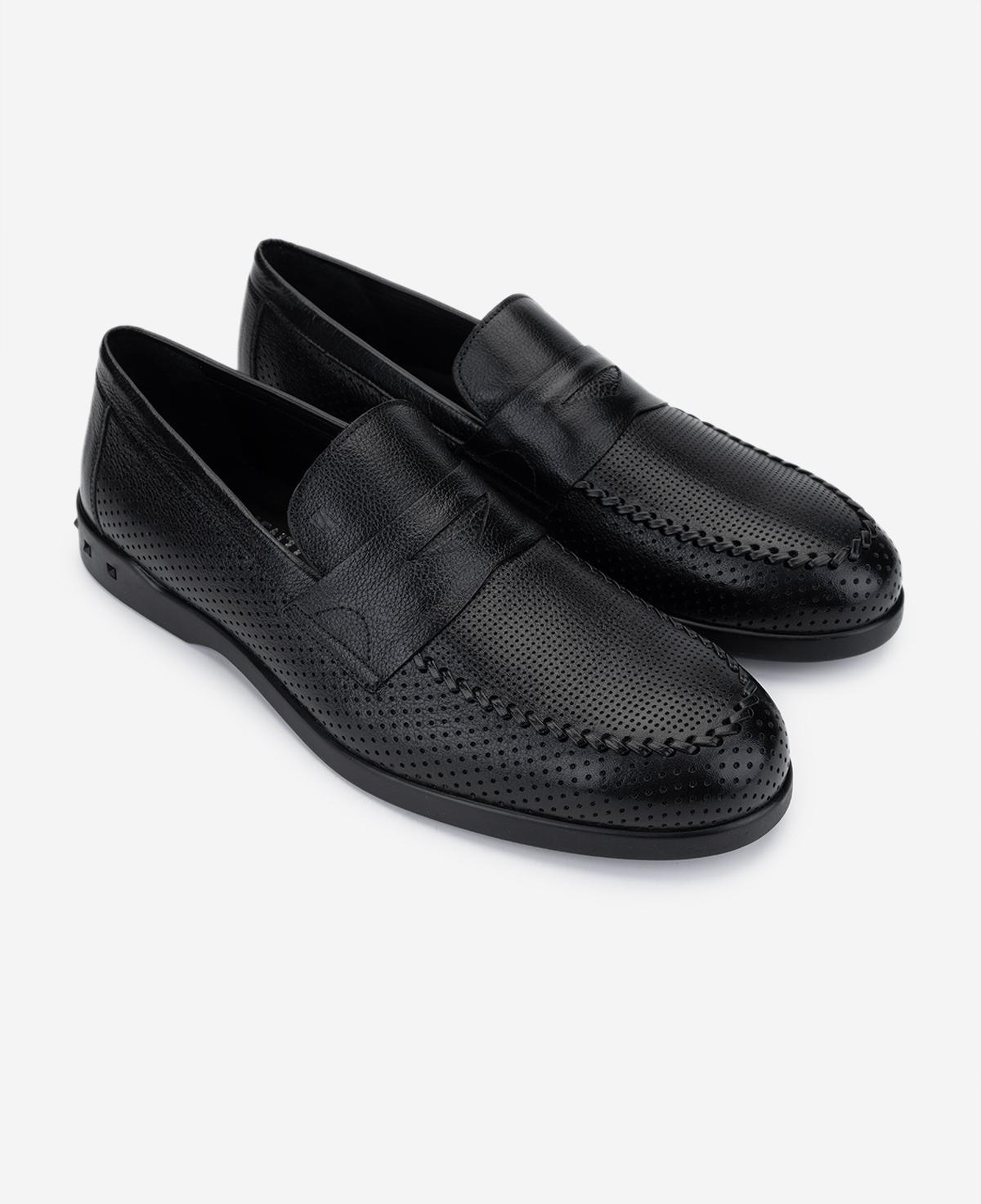 Valmenti Erkek Hakiki Deri Siyah Loafer Ayakkabı