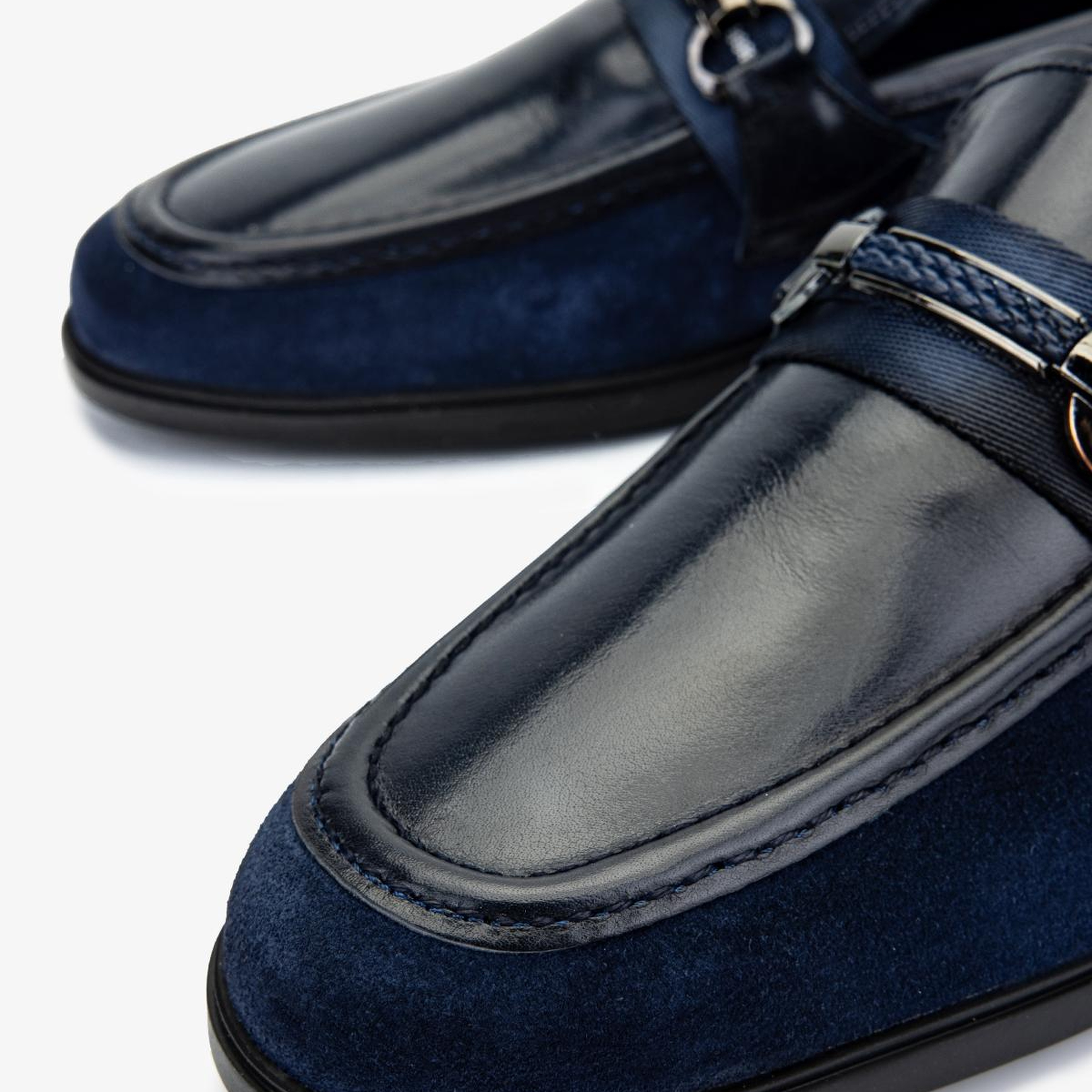 Valmenti Erkek Hakiki Deri Lacivert Loafer Ayakkabı