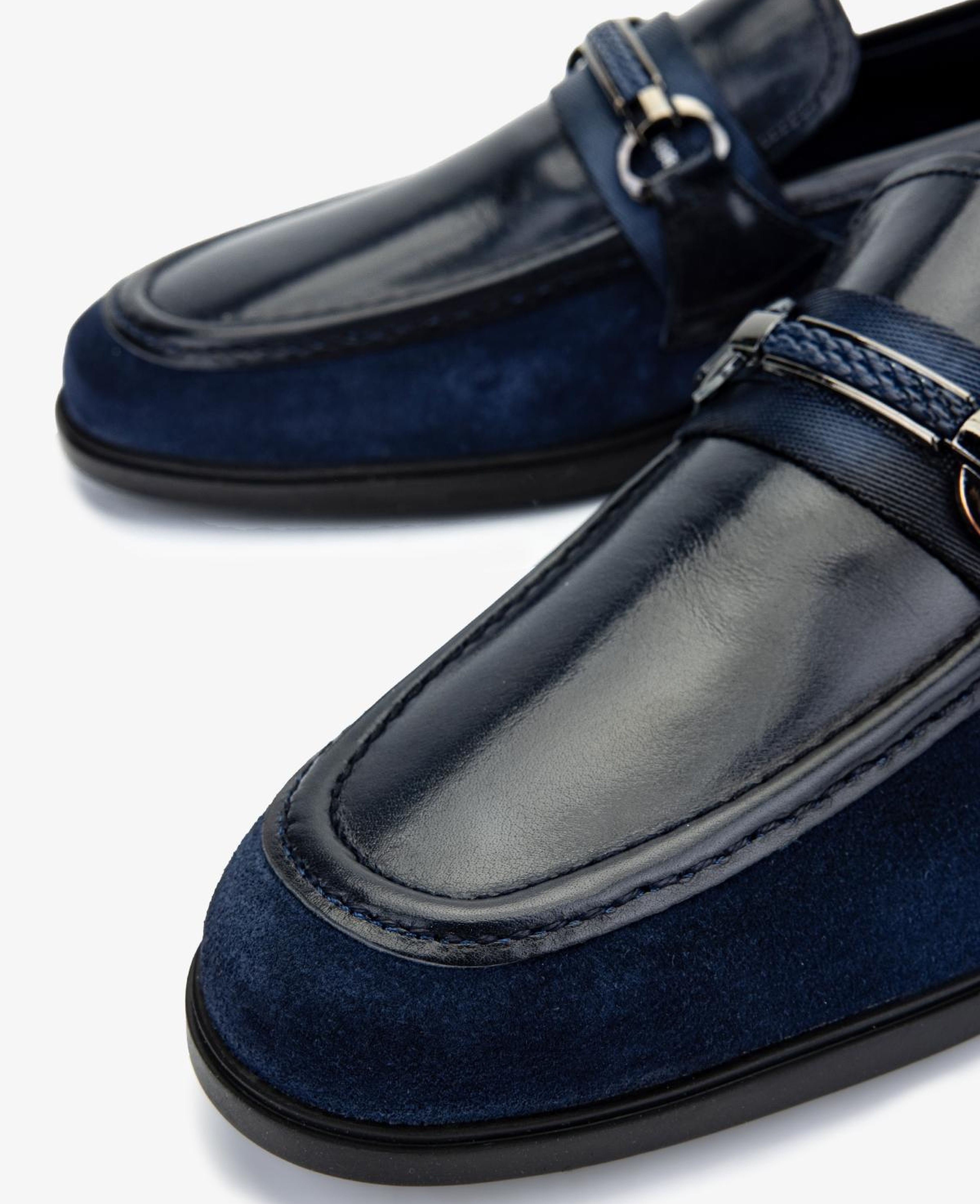Valmenti Erkek Hakiki Deri Lacivert Loafer Ayakkabı