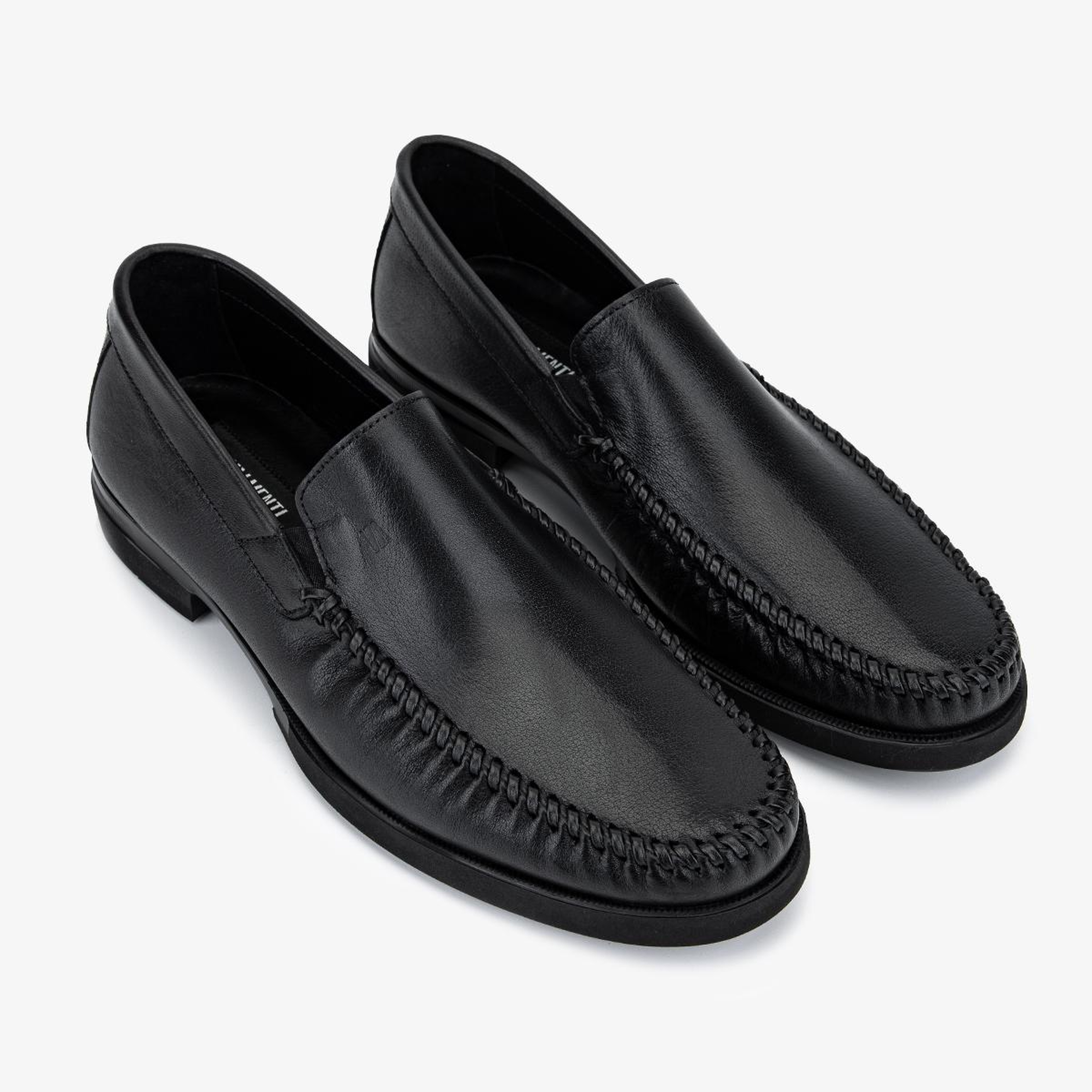 Valmenti Erkek Hakiki Deri Siyah Loafer Ayakkabı