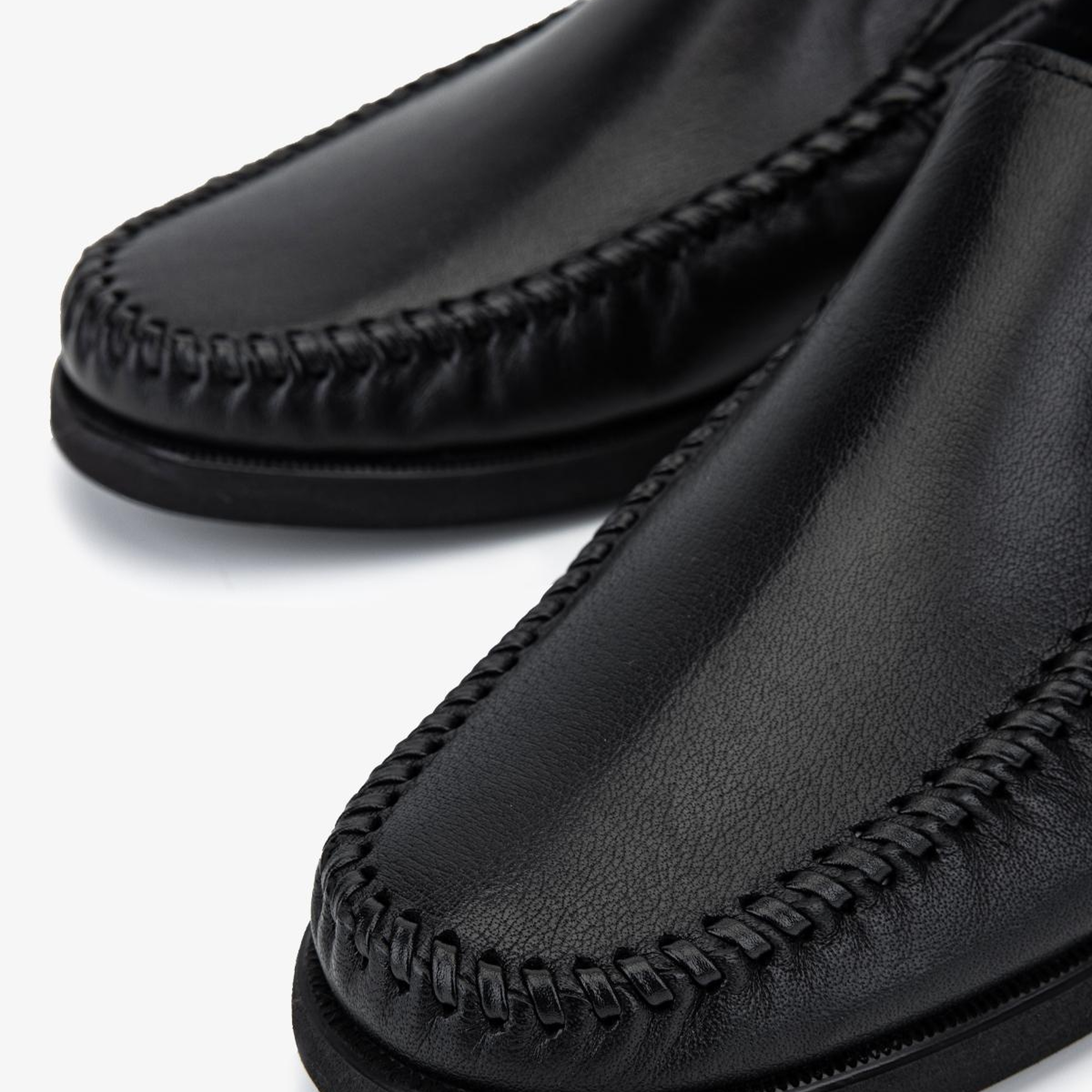 Valmenti Erkek Hakiki Deri Siyah Loafer Ayakkabı