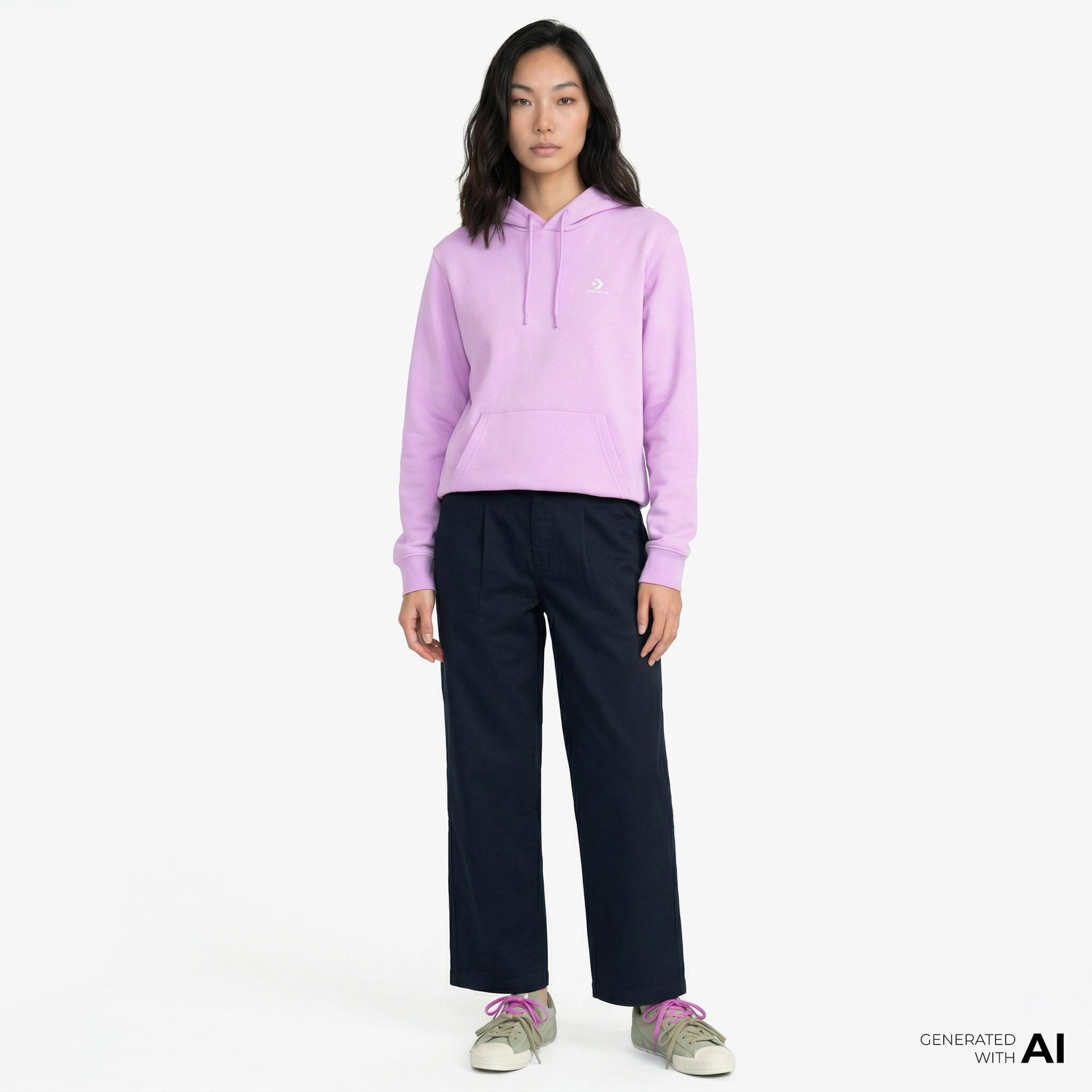 Converse Go-To Unisex Lila Hoodie