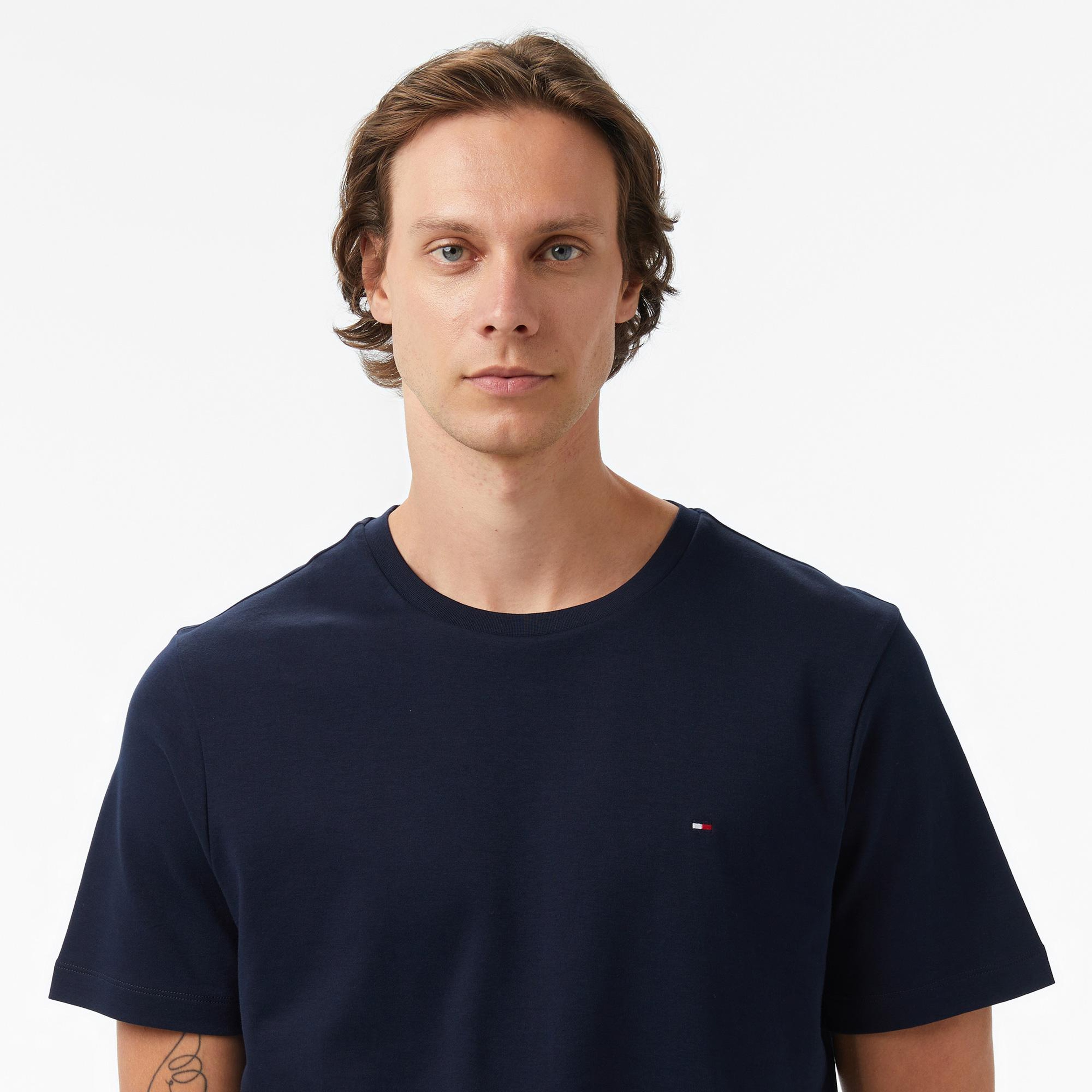 Tommy Hilfiger Elevated Essentials Erkek Lacivert T-Shirt