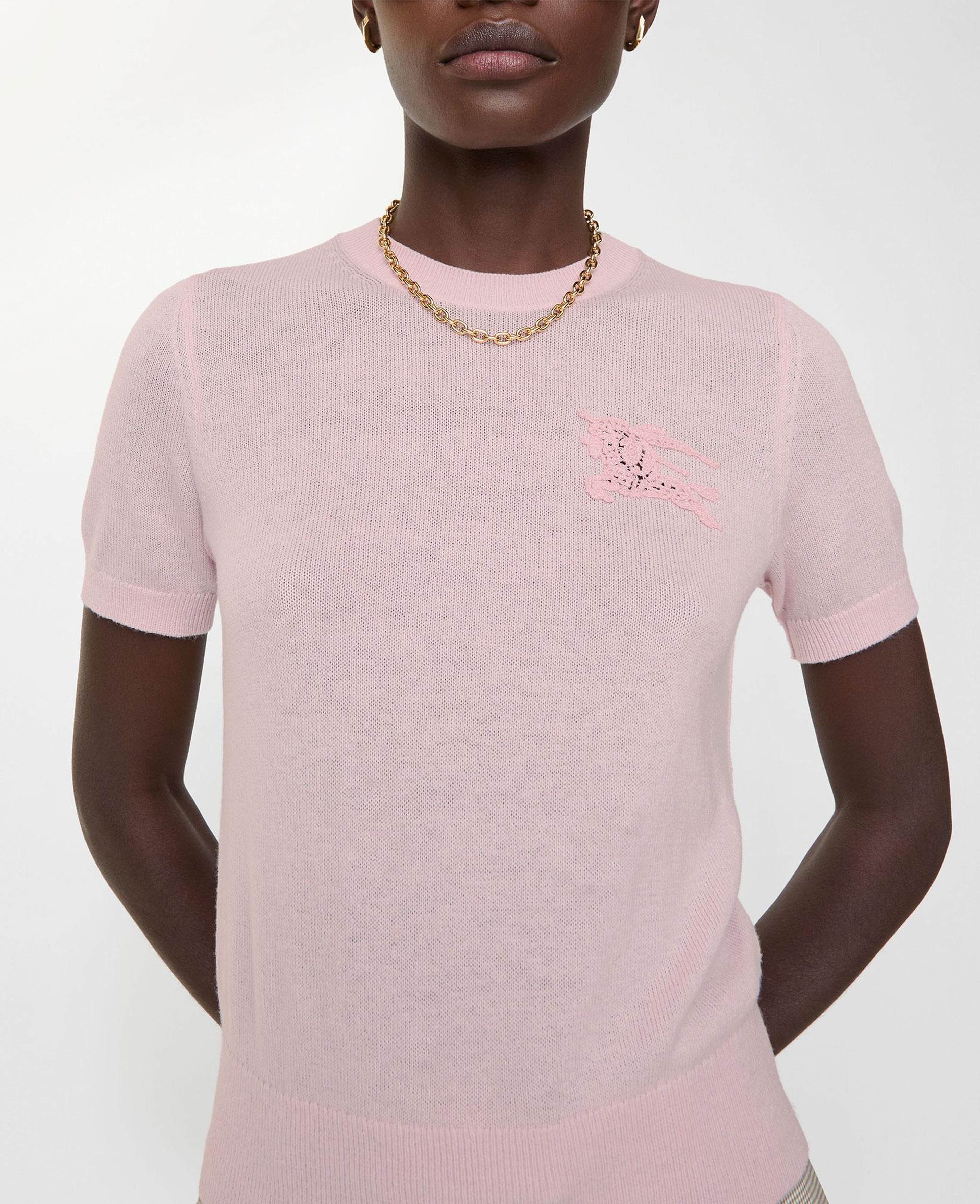 Burberry Ekd Wool Cotton Kadın Pembe Trıko