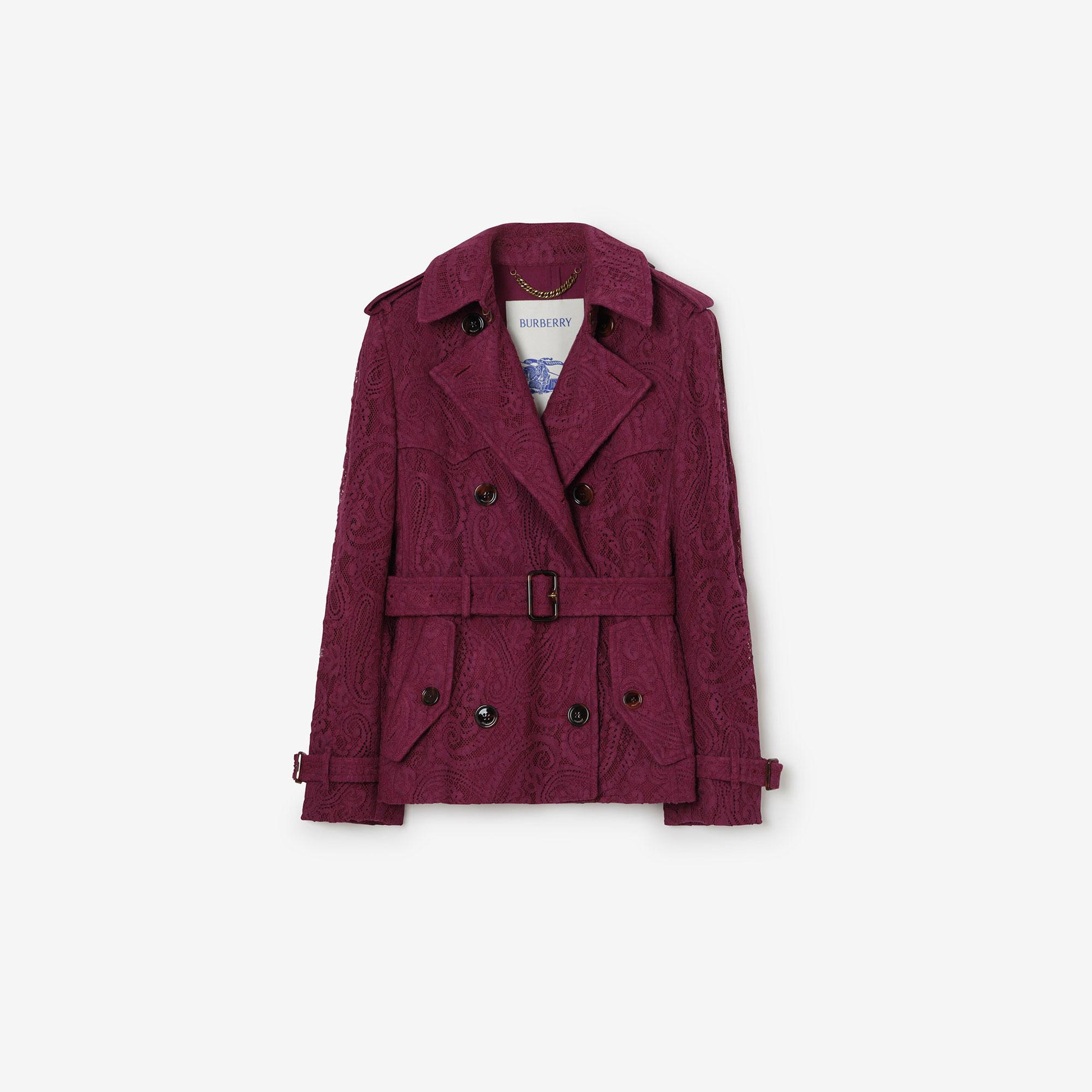 Burberry Kadın Mor Pardesü