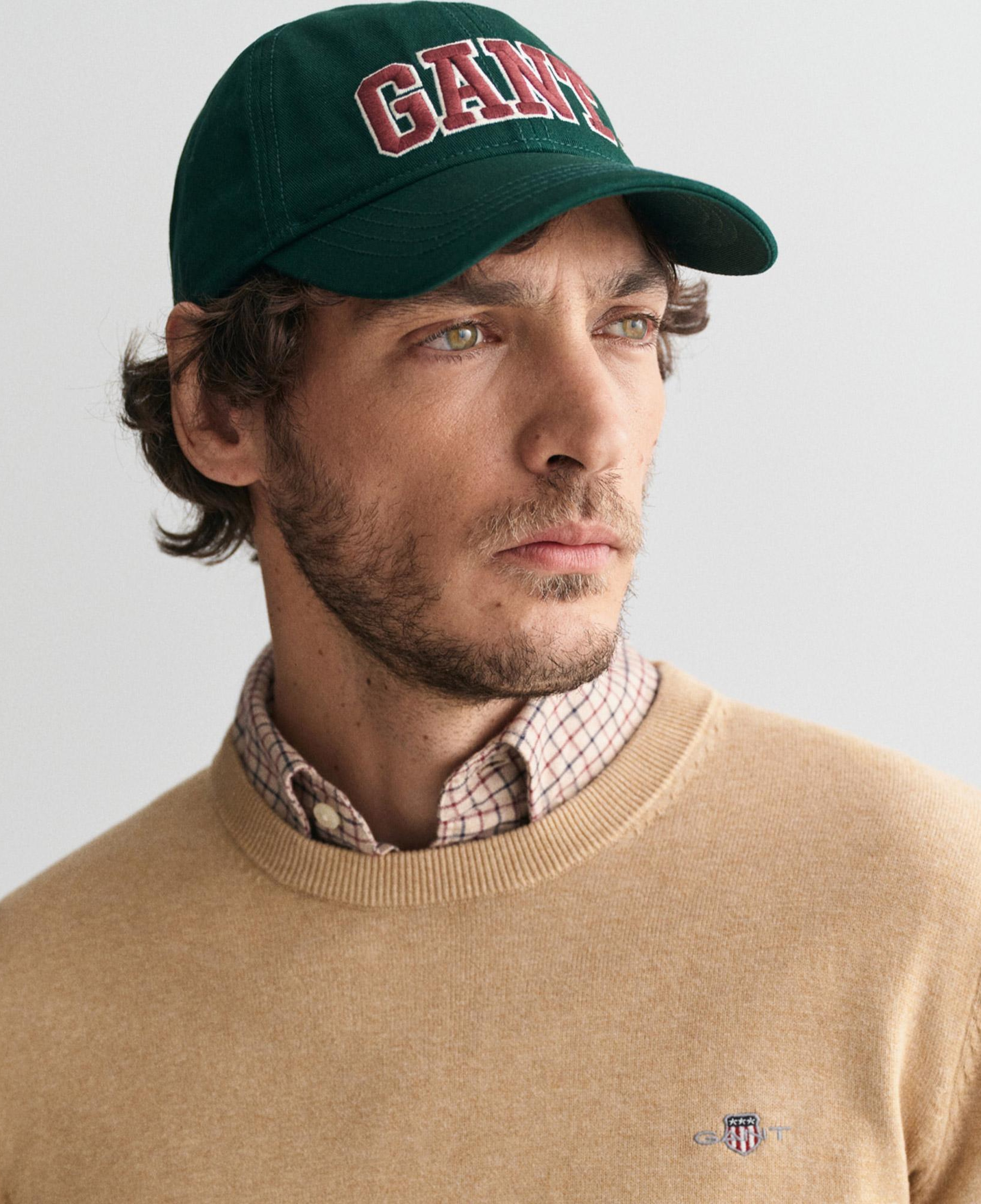 GANT Erkek Kahverengi Regular Fit Bisiklet Yaka Kazak