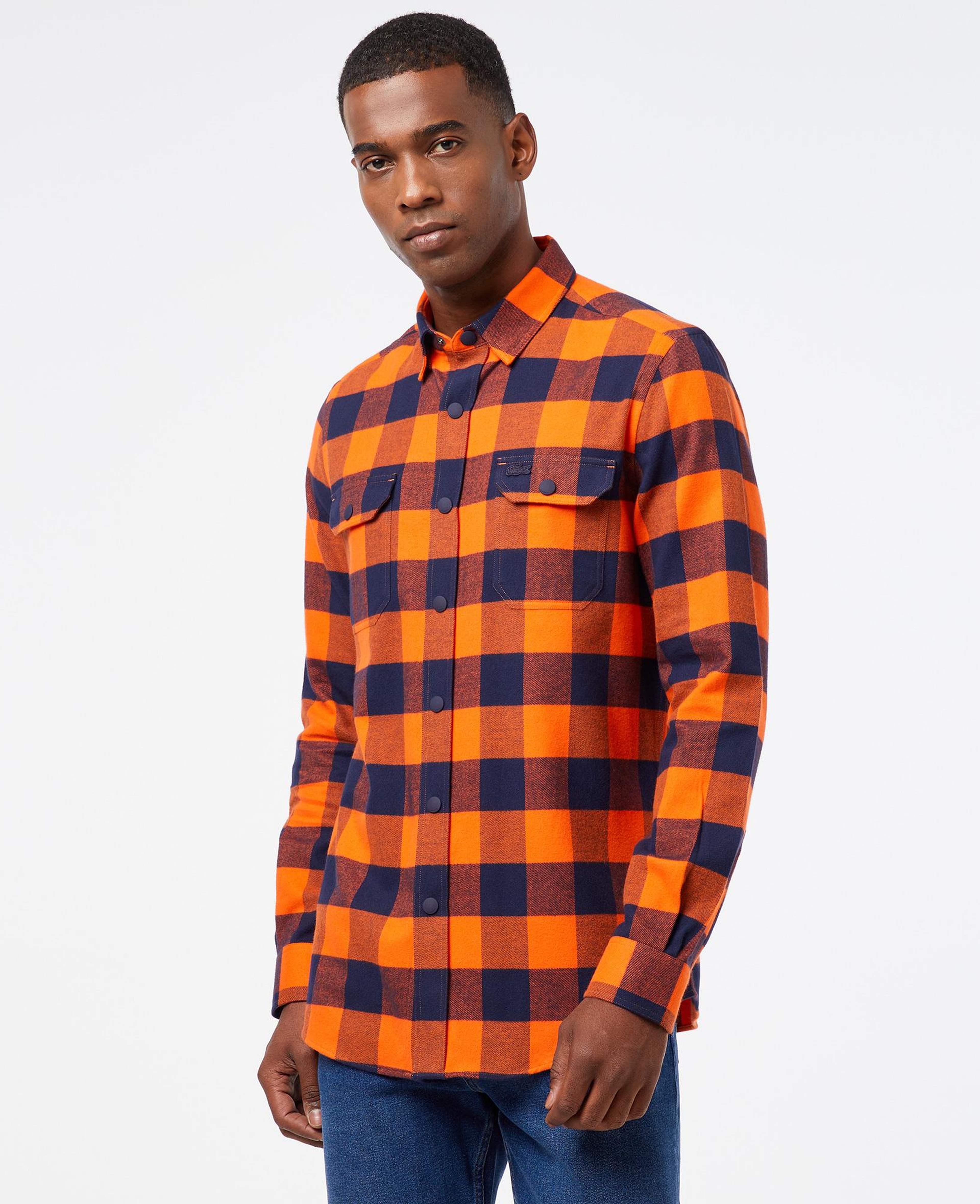 Erkek Slim Fit Ekose Lacivert Gömlek