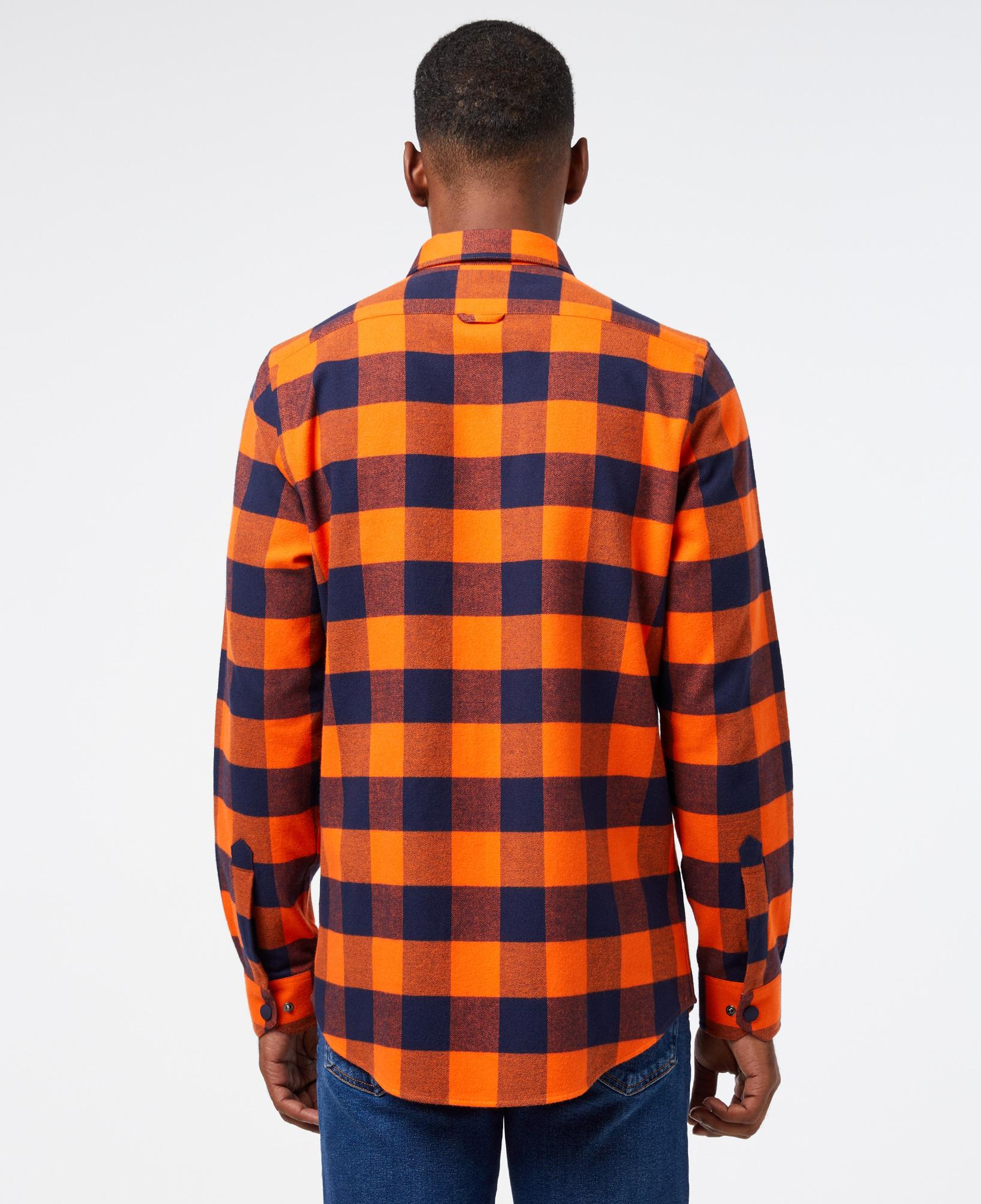 Erkek Slim Fit Ekose Lacivert Gömlek