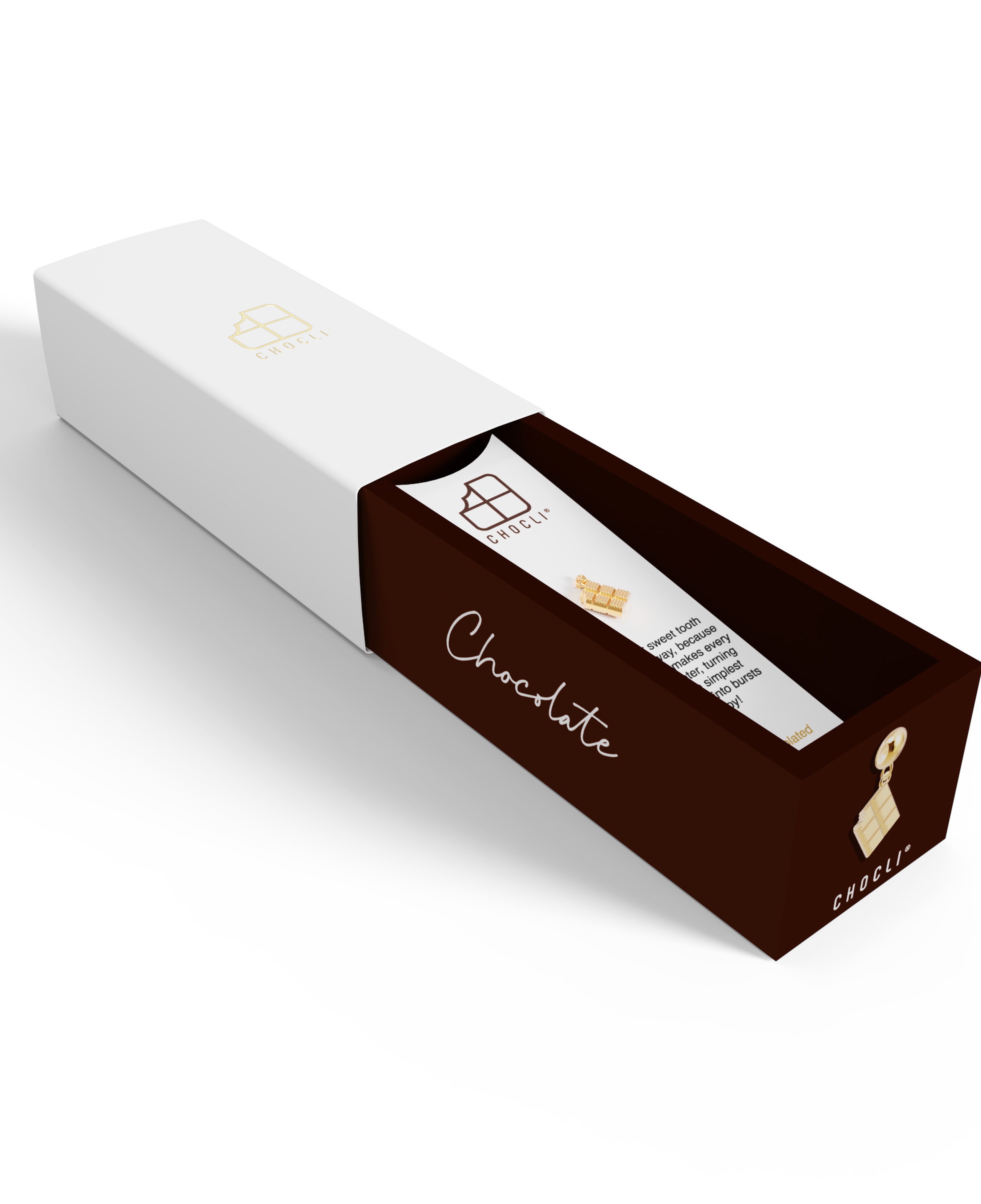 Chocli 18 Ayar Altın Kaplama Charm - Çikolata