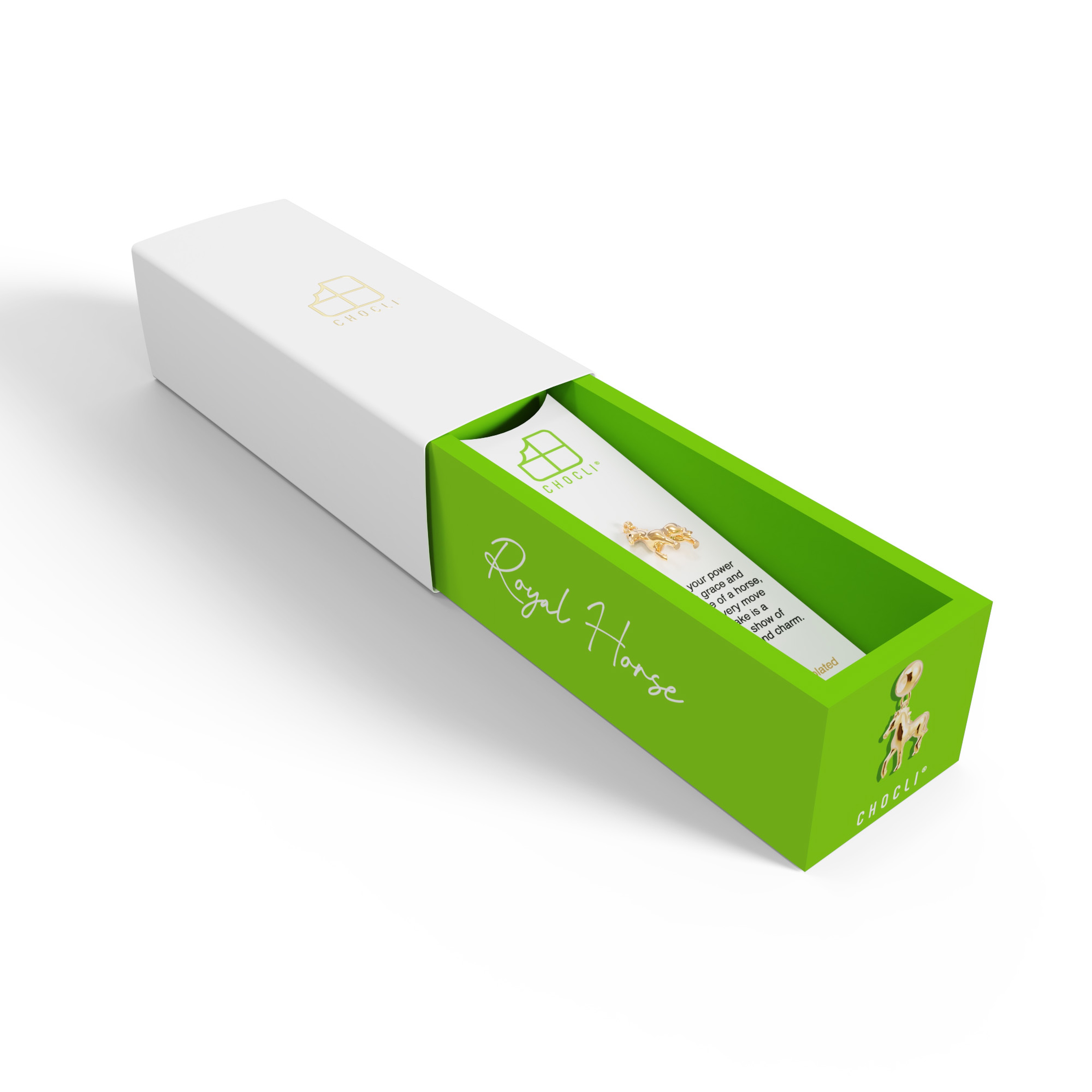 Chocli 18 Ayar Altın Kaplama Charm - At