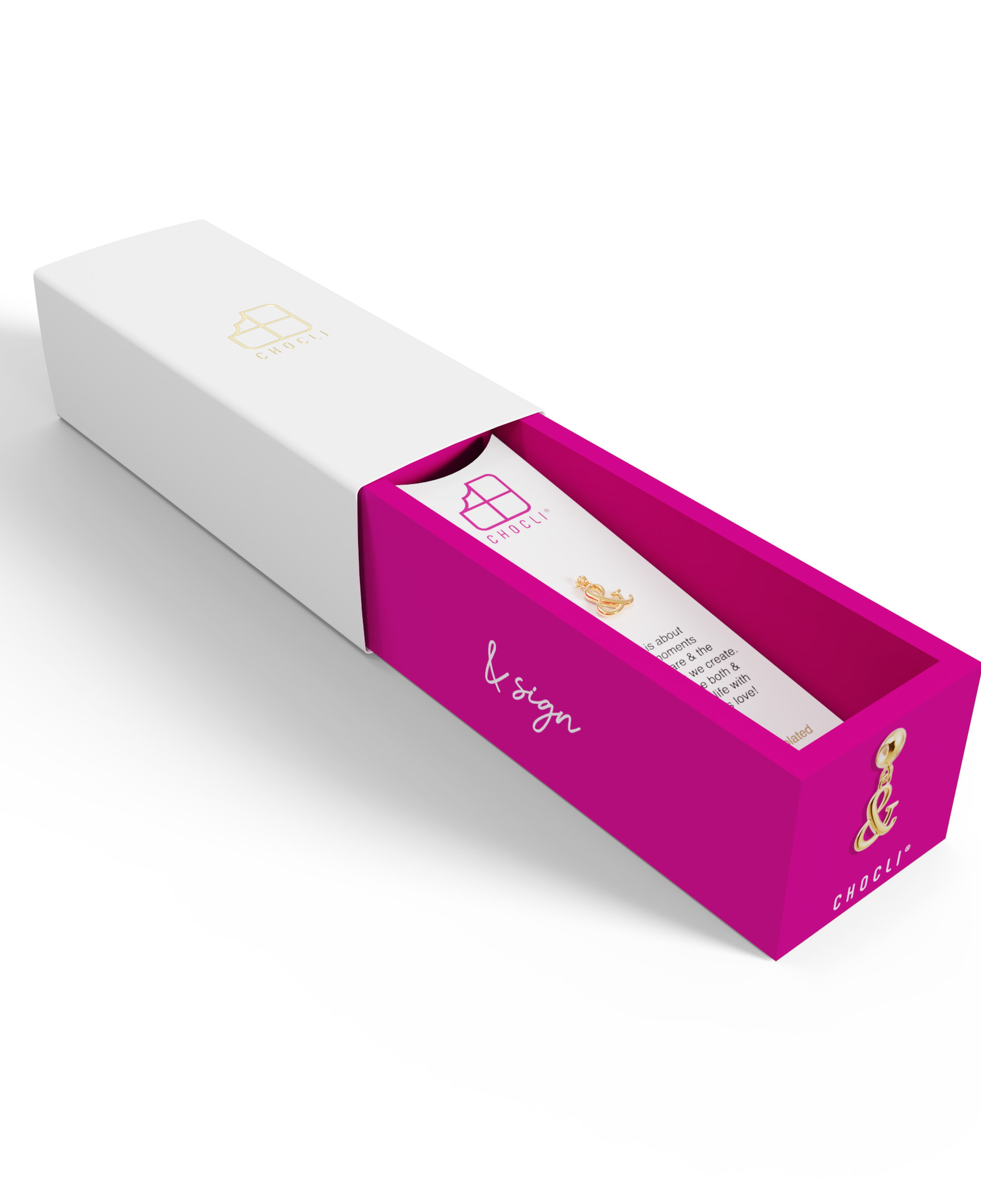 Chocli 18 Ayar Altın Kaplama Charm - &-sign -