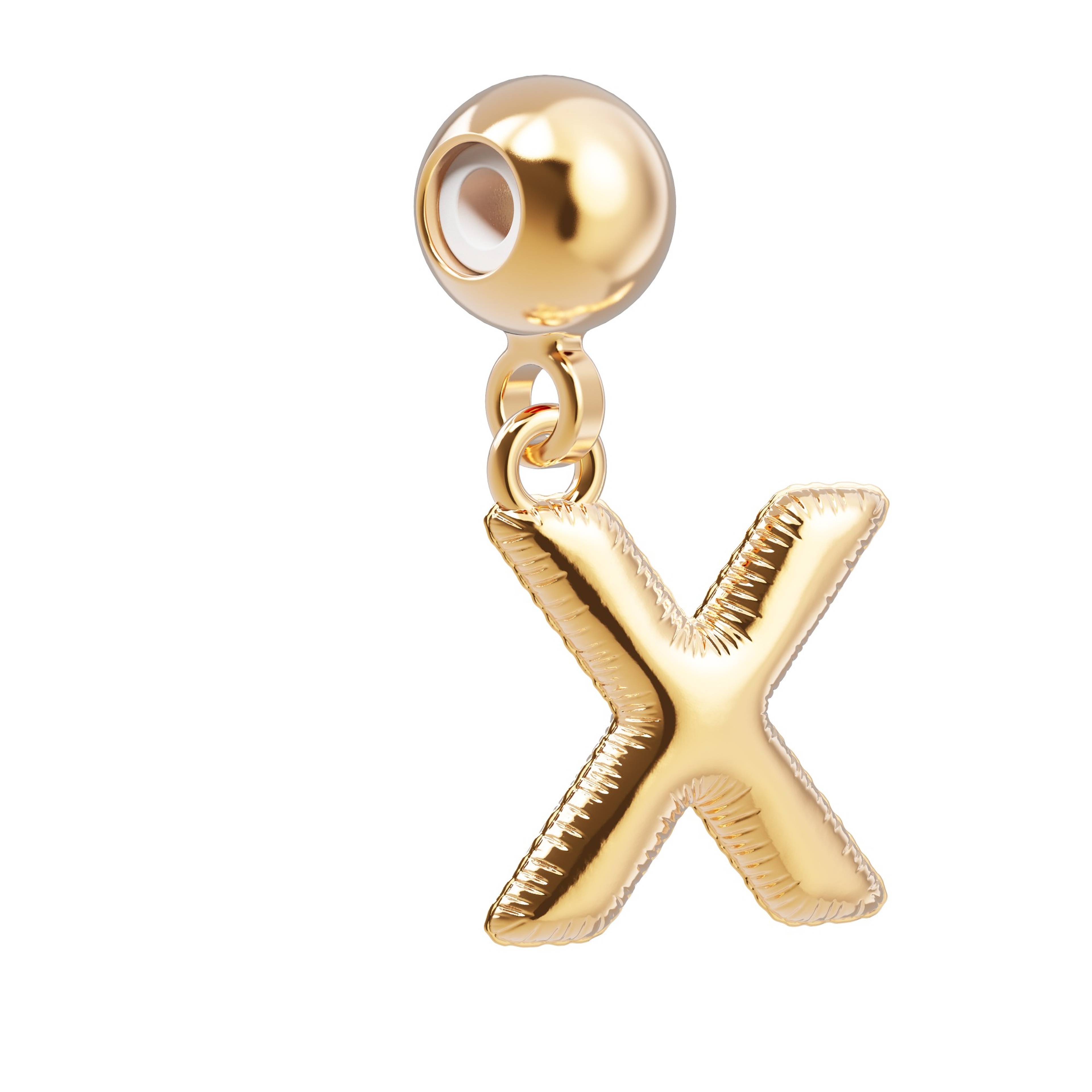 Chocli 18 Ayar Altın Kaplama Charm Harf - X