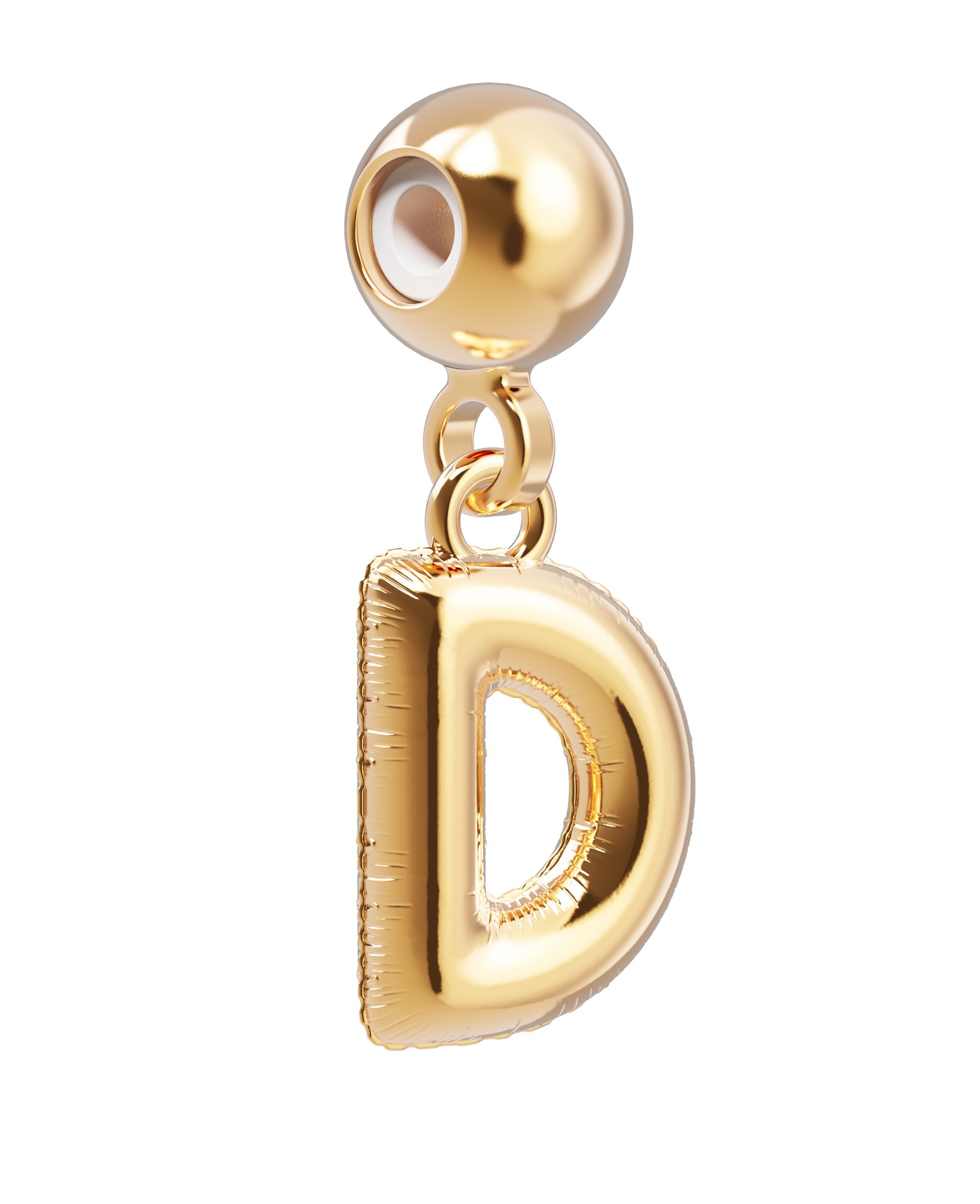 Chocli 18 Ayar Altın Kaplama Charm Harf - D
