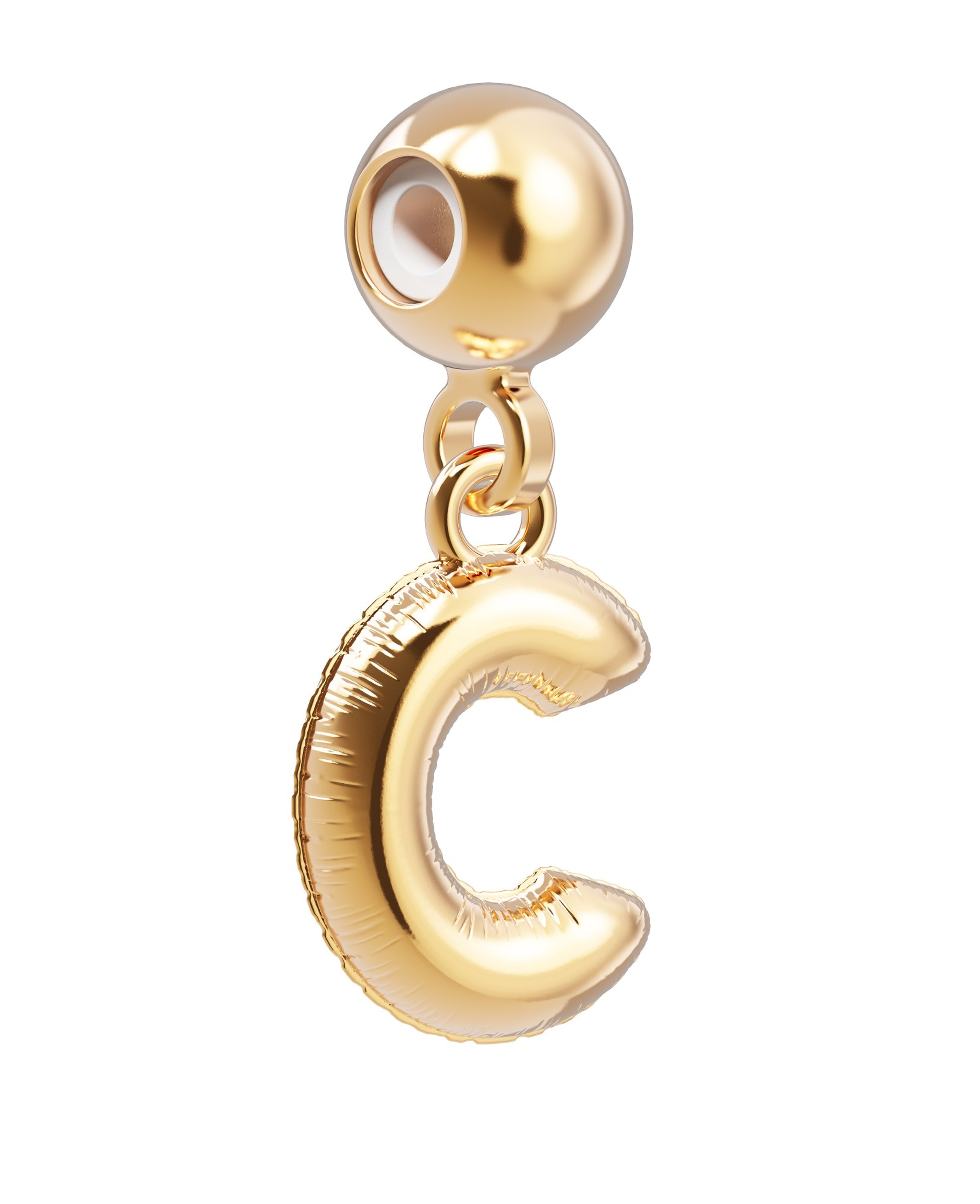 Chocli 18 Ayar Altın Kaplama Charm Harf - C