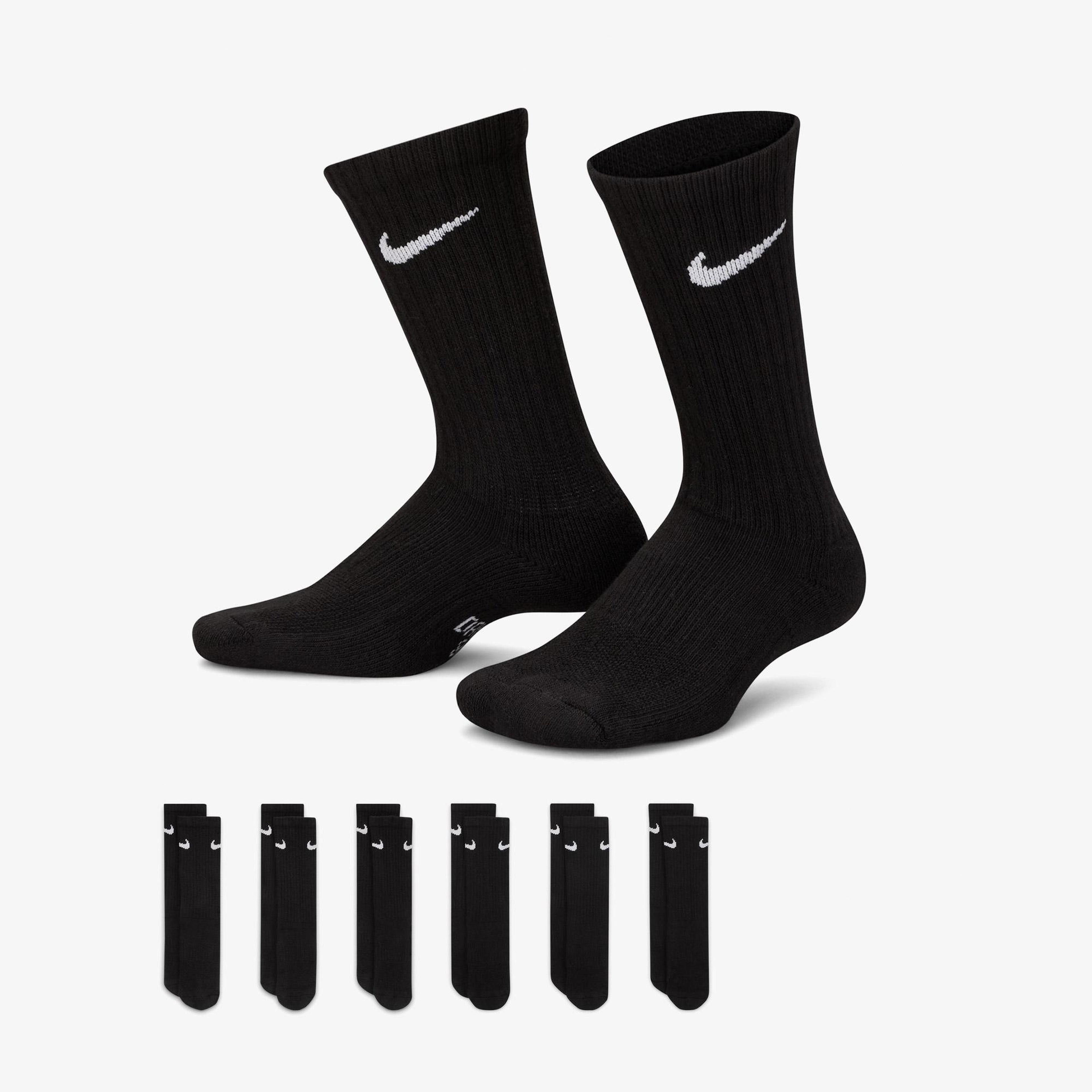 Nike Everyday 6'lı Çocuk Siyah Çorap