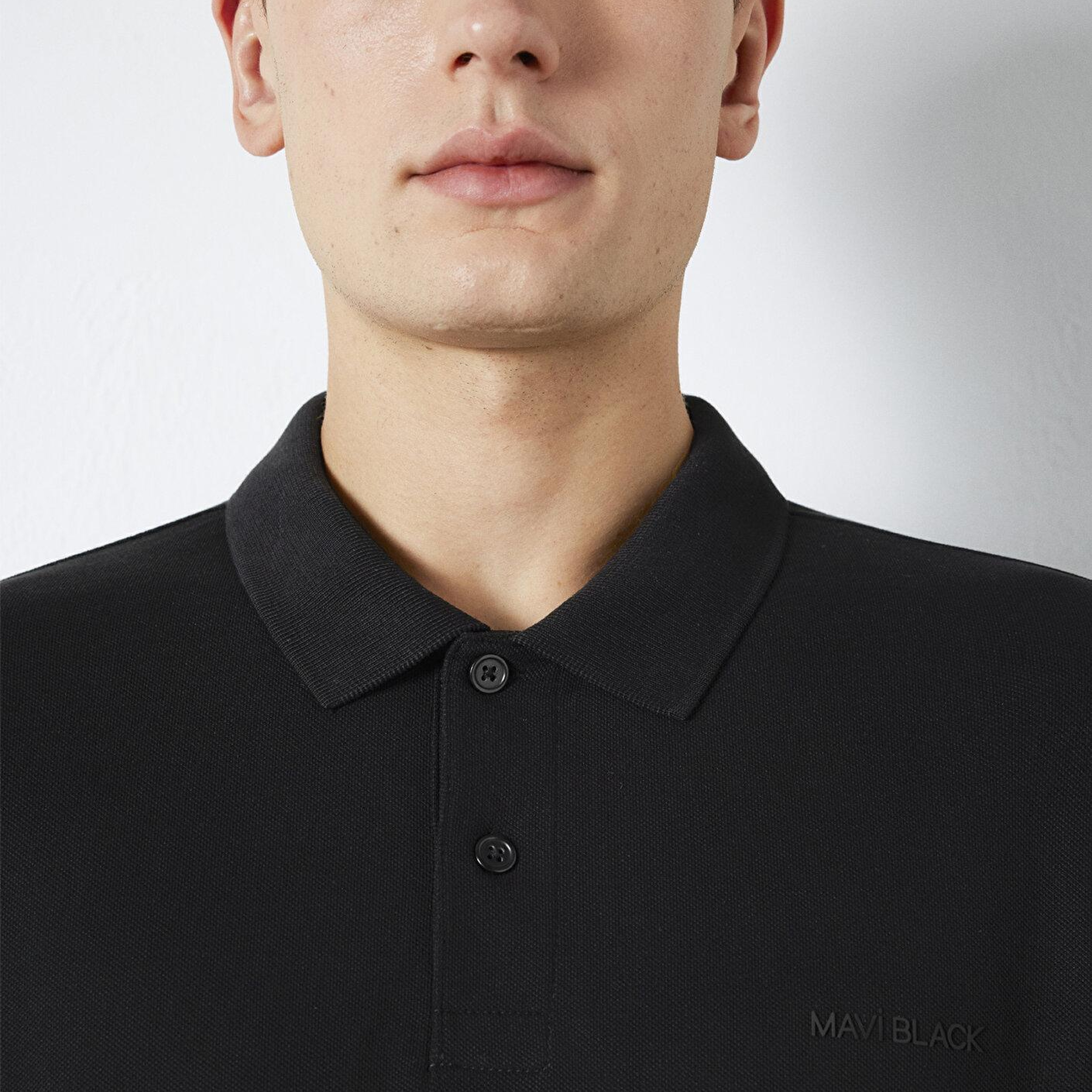 Mavi Mavi Black Uzun Kollu Siyah Polo Tişört Regular Fit / Normal Kesim 0613154-900