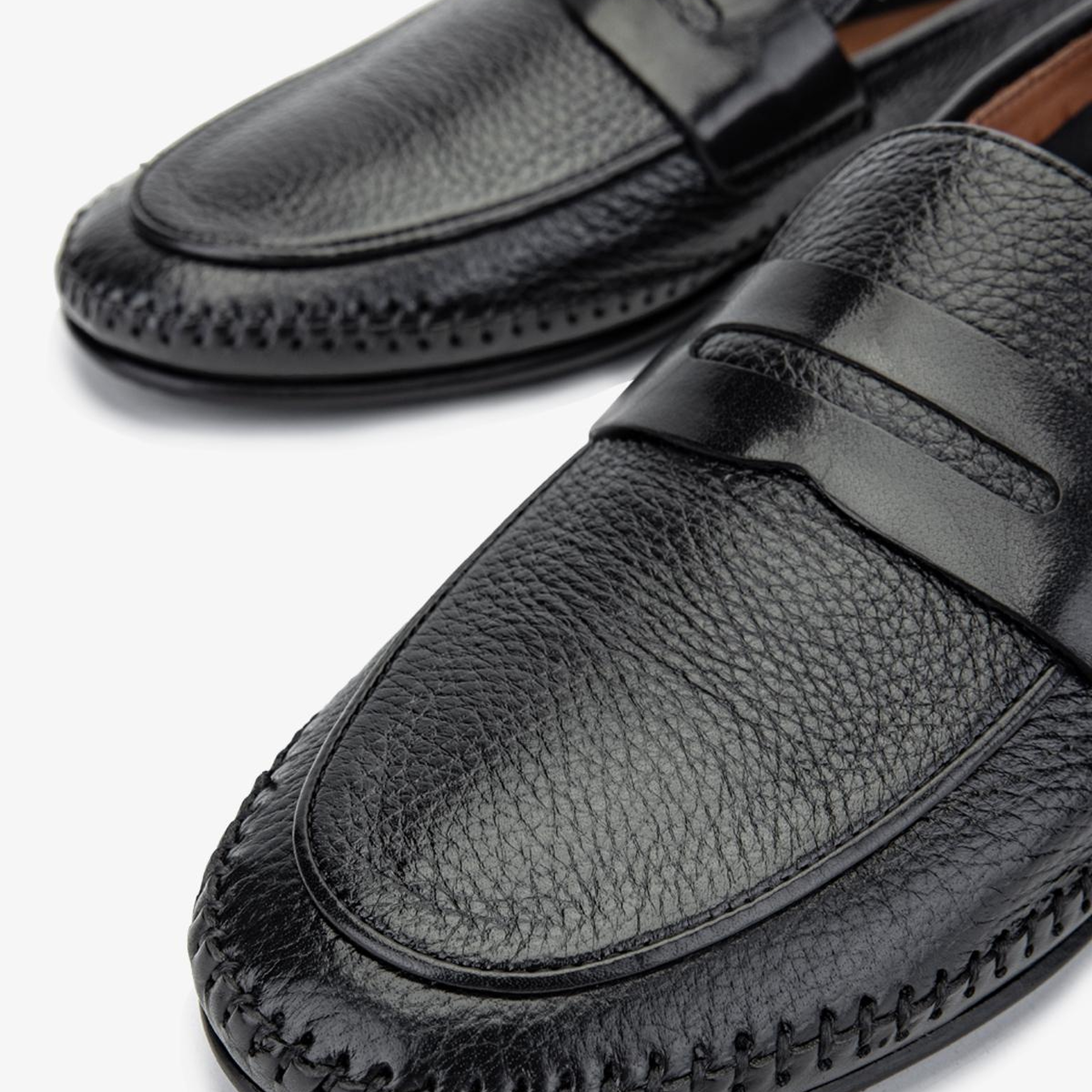 Valmenti Erkek Hakiki Deri Siyah Loafer Ayakkabı