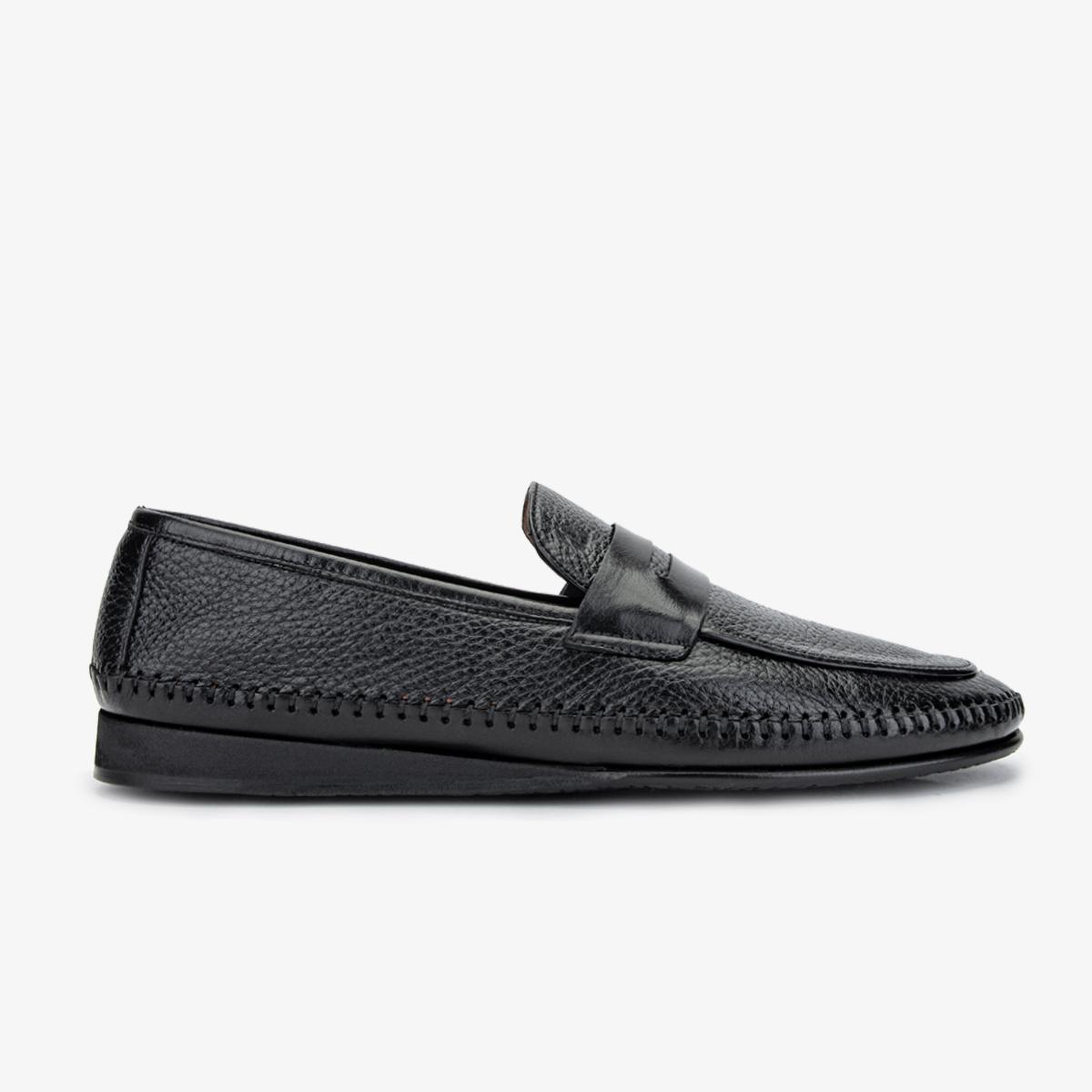 Valmenti Erkek Hakiki Deri Siyah Loafer Ayakkabı