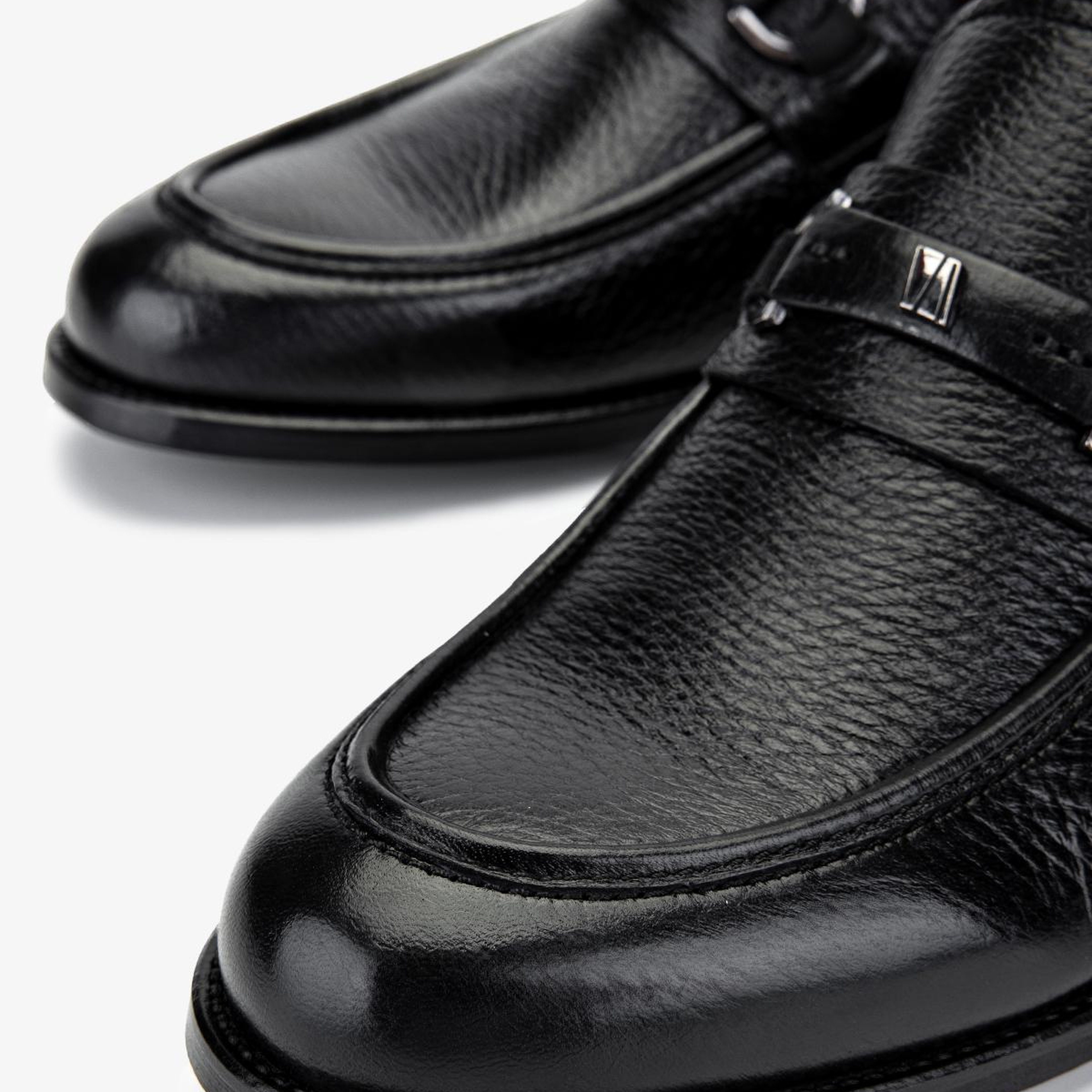 Valmenti Erkek Hakiki Deri Siyah Loafer Ayakkabı