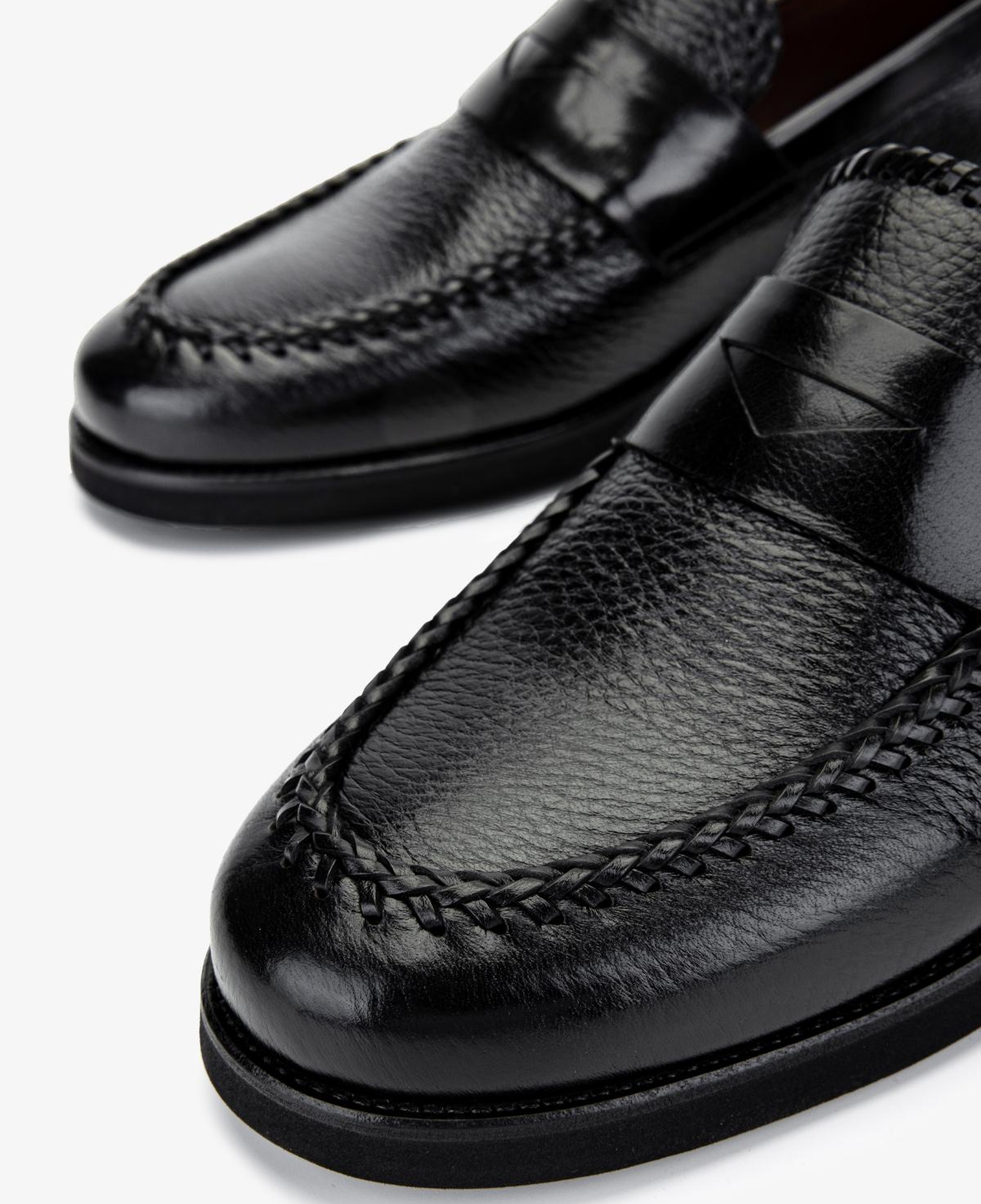 Valmenti Erkek Hakiki Deri Siyah Loafer Ayakkabı