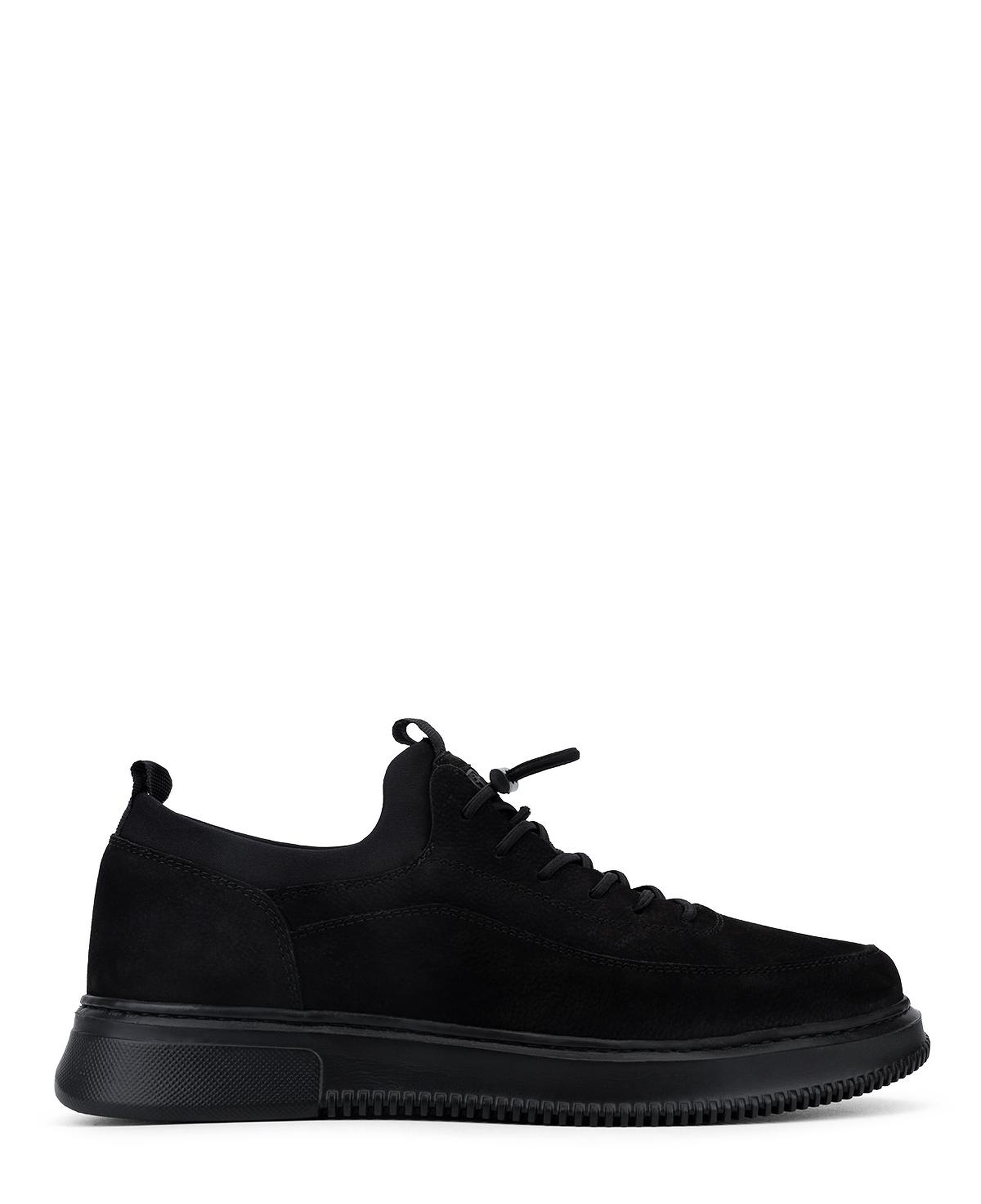 Tamer Tanca Erkek Hakiki Deri Siyah Nubuk Sneakers & Spor Ayakkabı