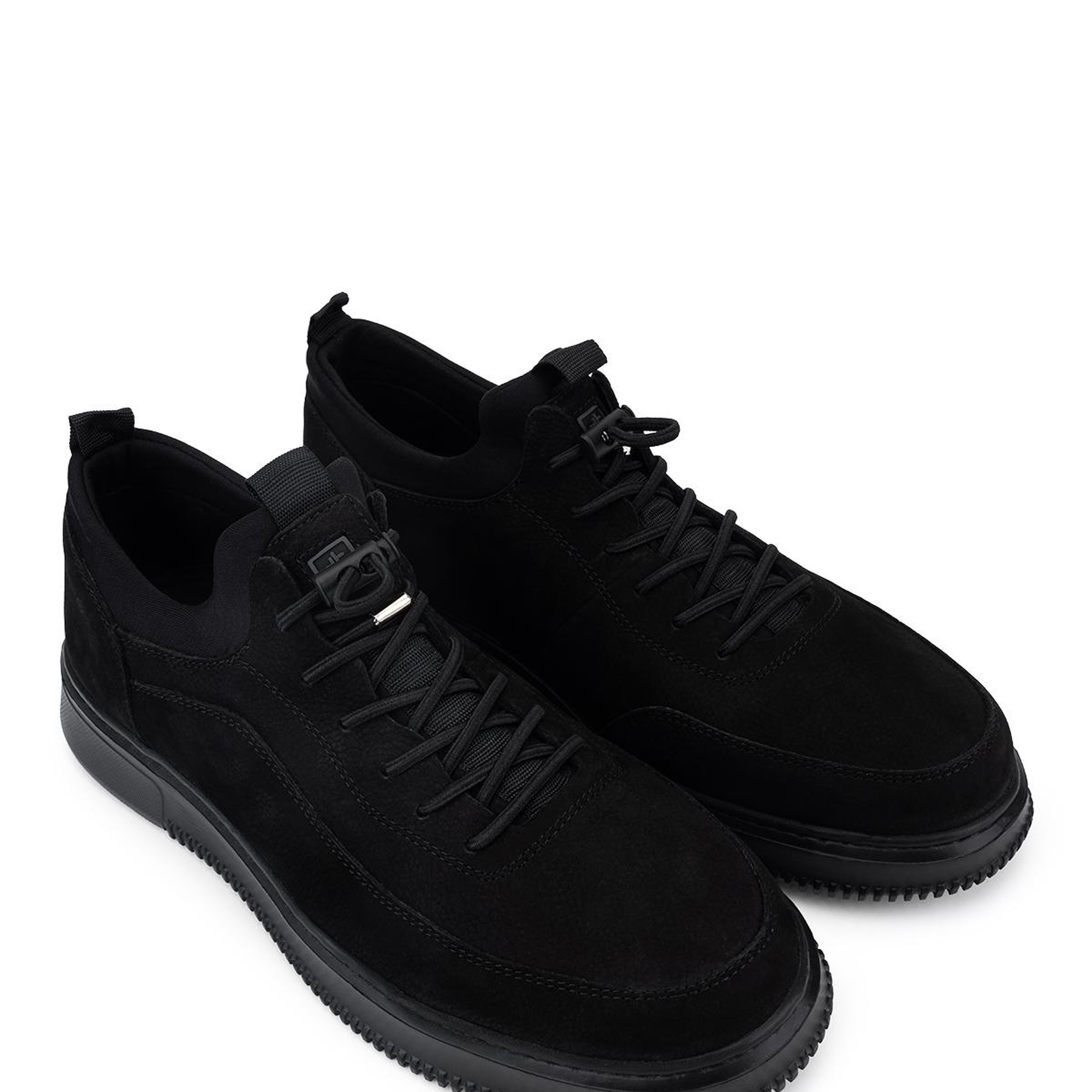 Tamer Tanca Erkek Hakiki Deri Siyah Nubuk Sneakers & Spor Ayakkabı