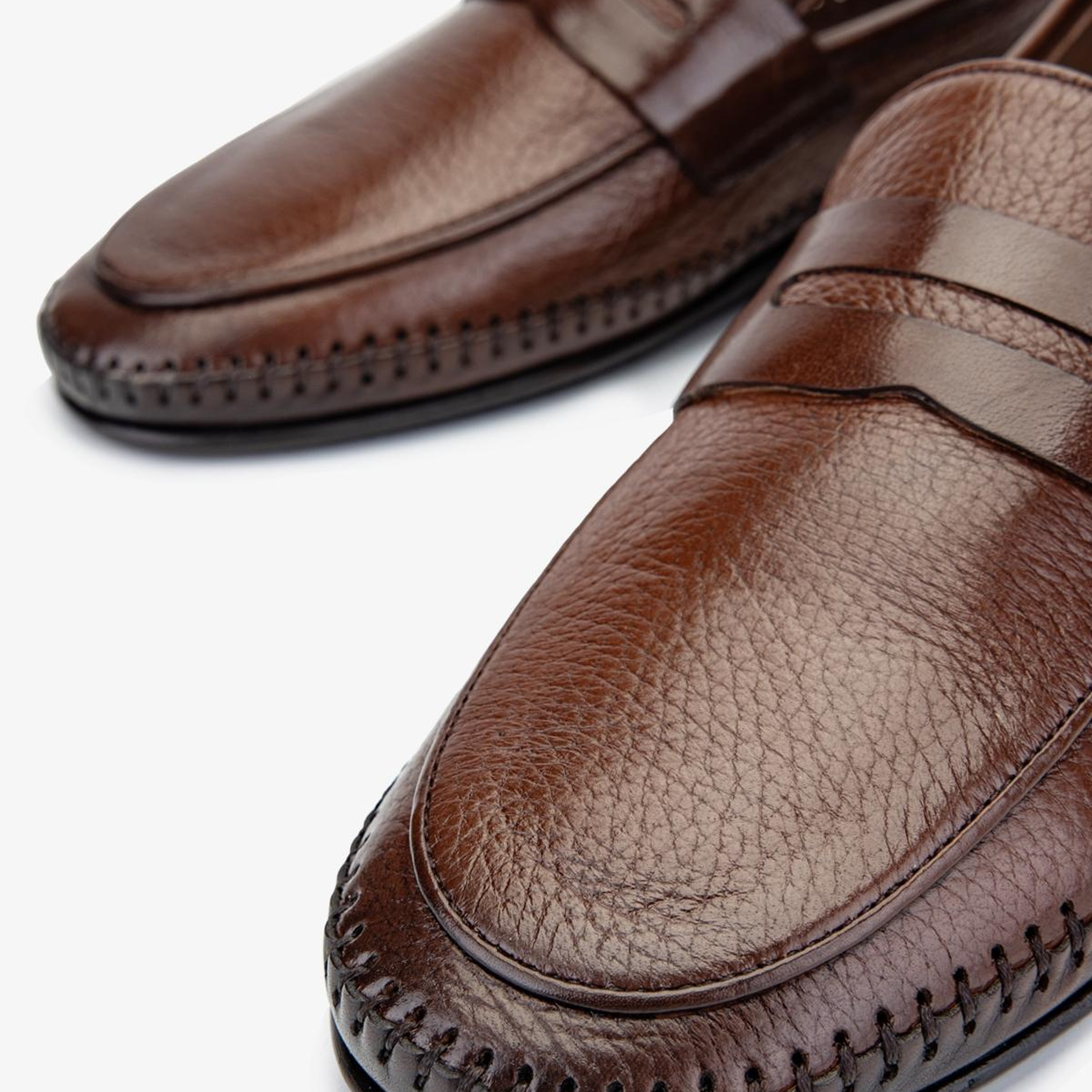 Valmenti Erkek Hakiki Deri Taba Loafer Ayakkabı