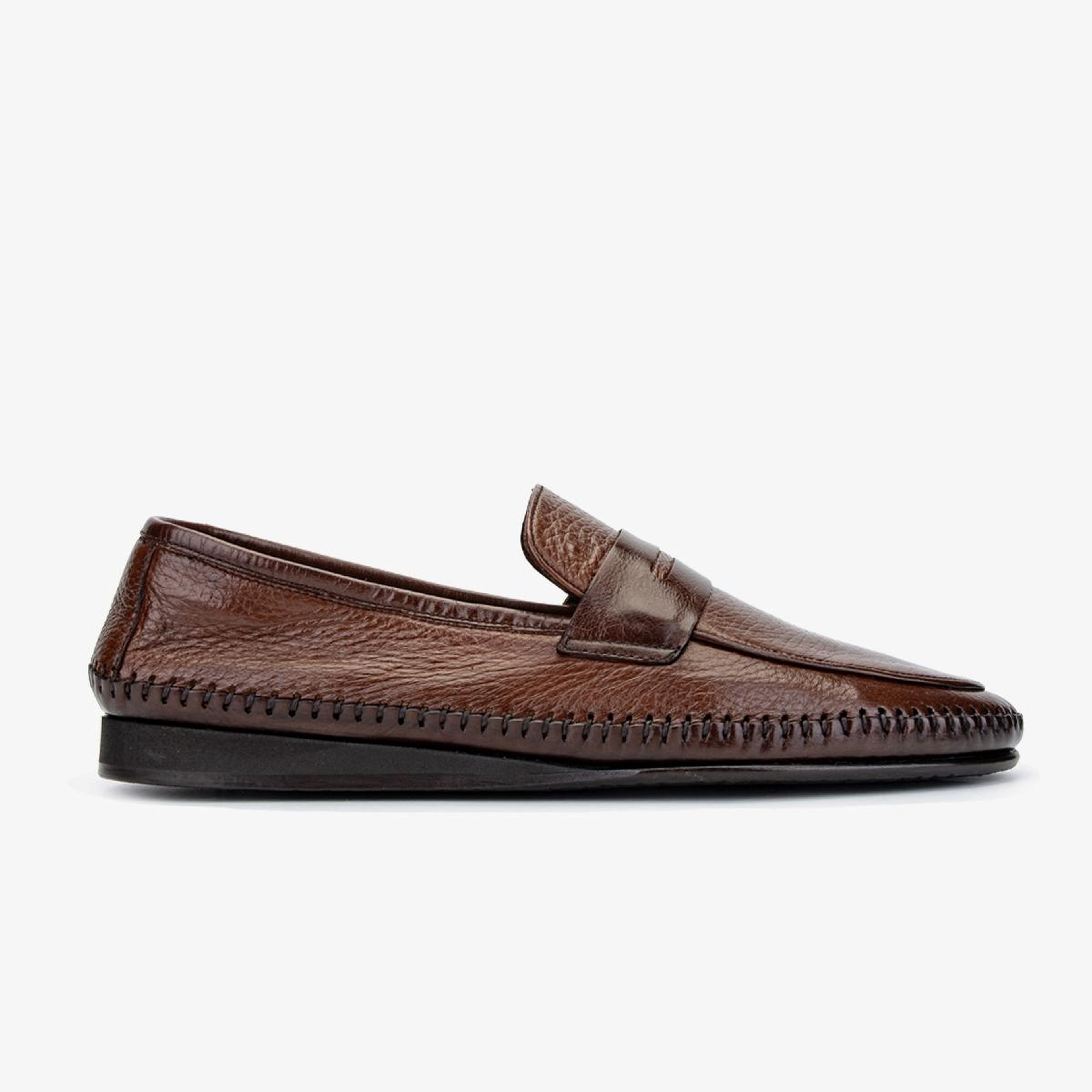 Valmenti Erkek Hakiki Deri Taba Loafer Ayakkabı