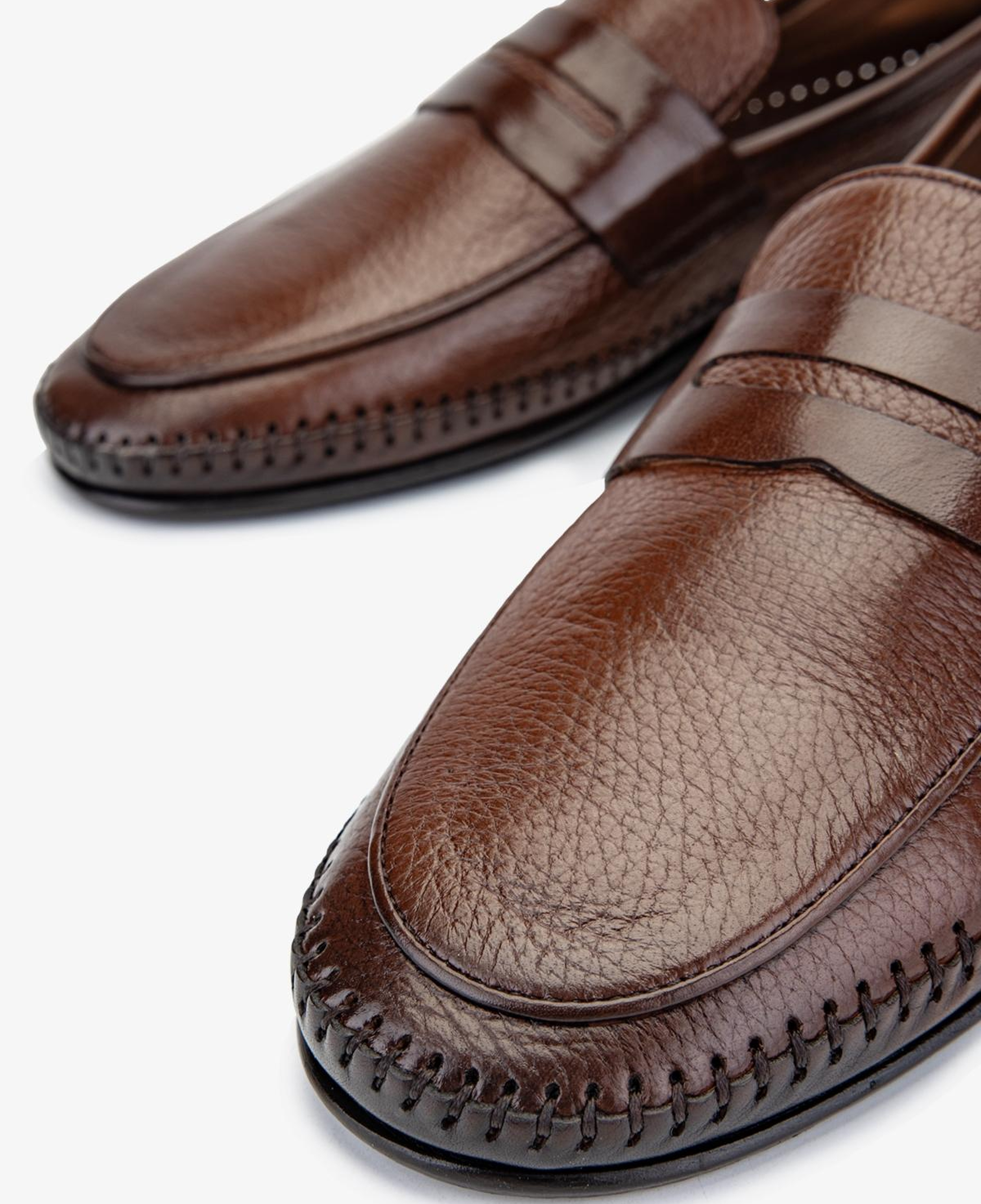 Valmenti Erkek Hakiki Deri Taba Loafer Ayakkabı