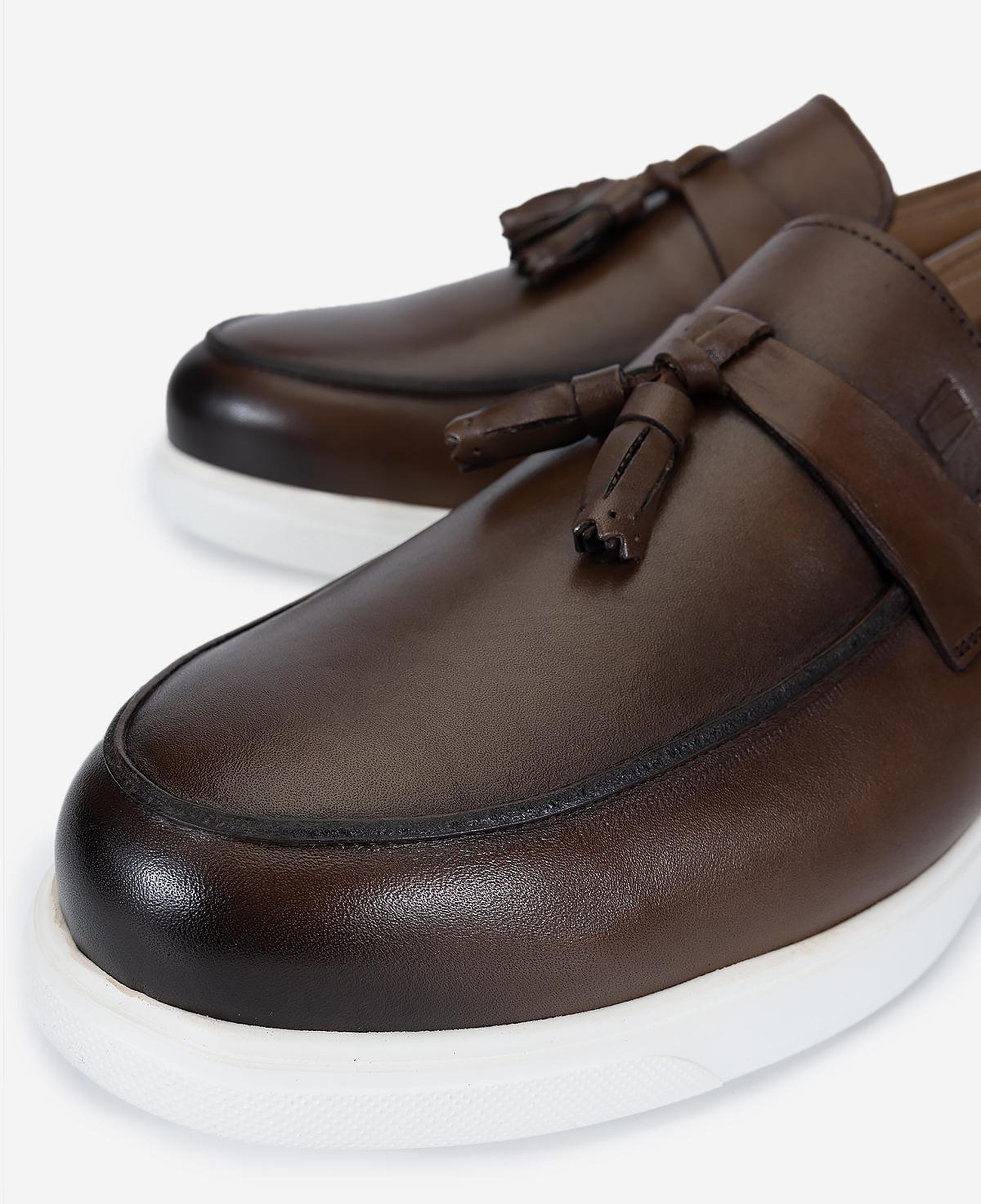 Valmenti Erkek Hakiki Deri Kahverengi Loafer Ayakkabı