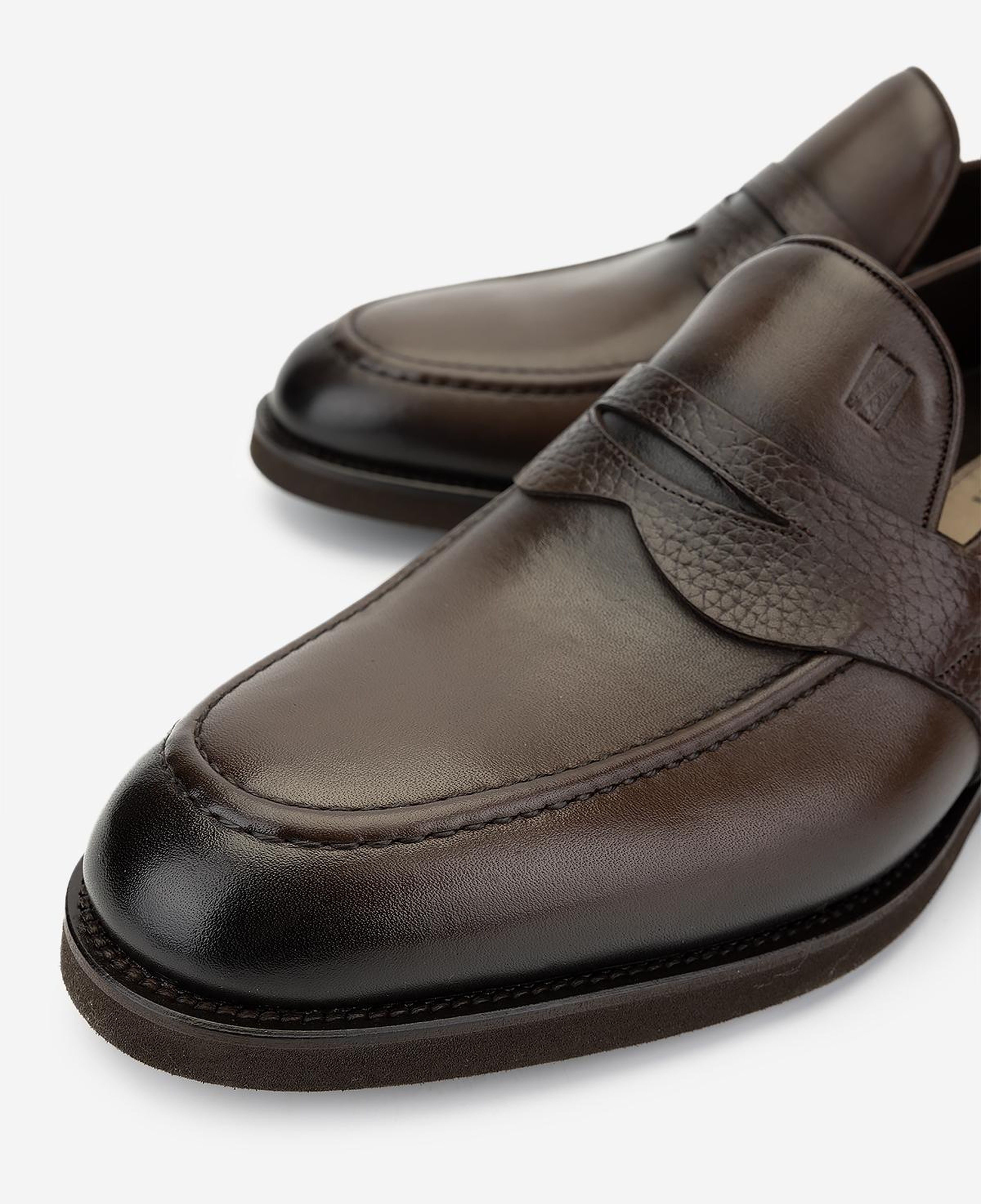 Valmenti Erkek Hakiki Deri Kahverengi Loafer Ayakkabı