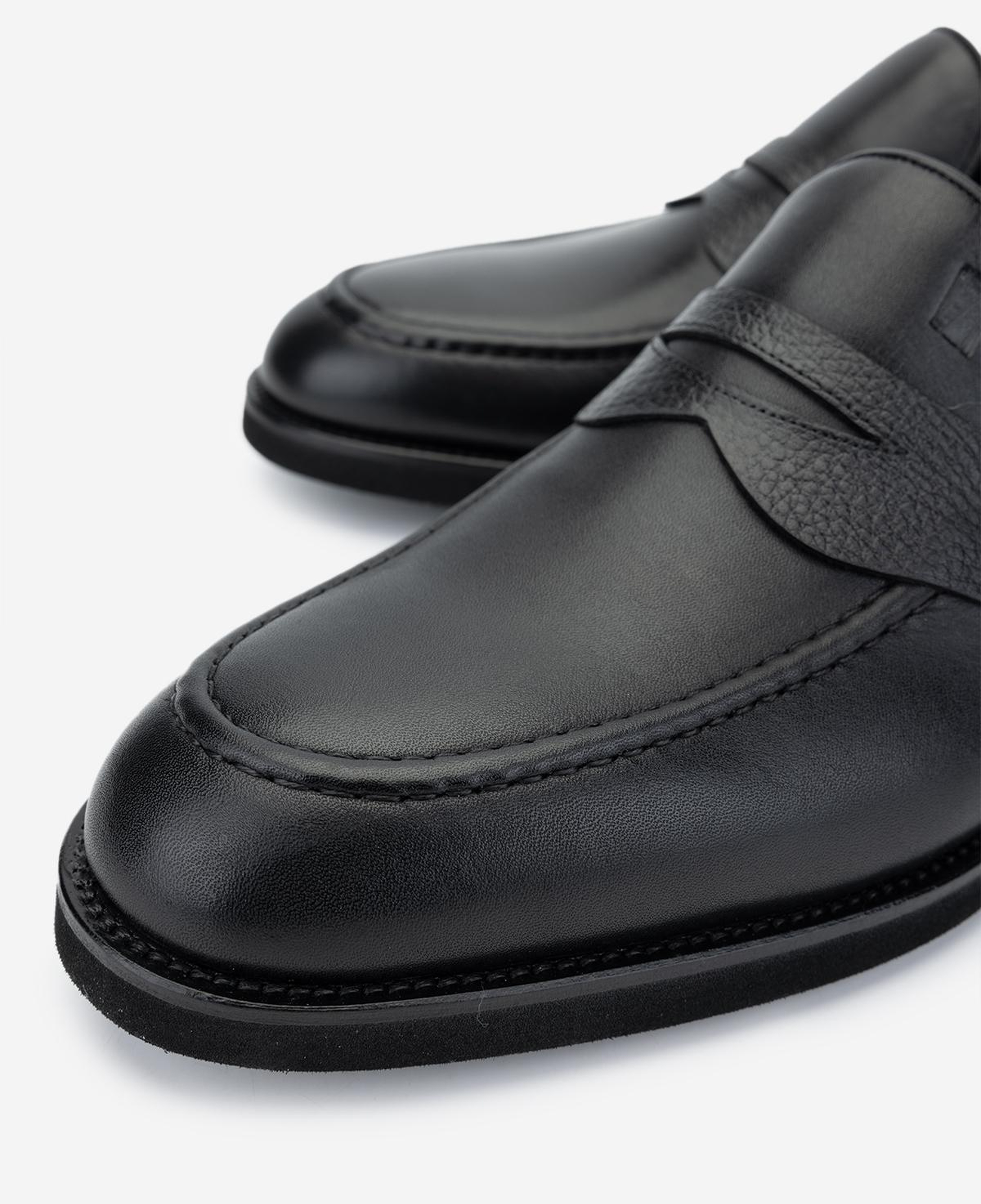 Valmenti Erkek Hakiki Deri Siyah Loafer Ayakkabı