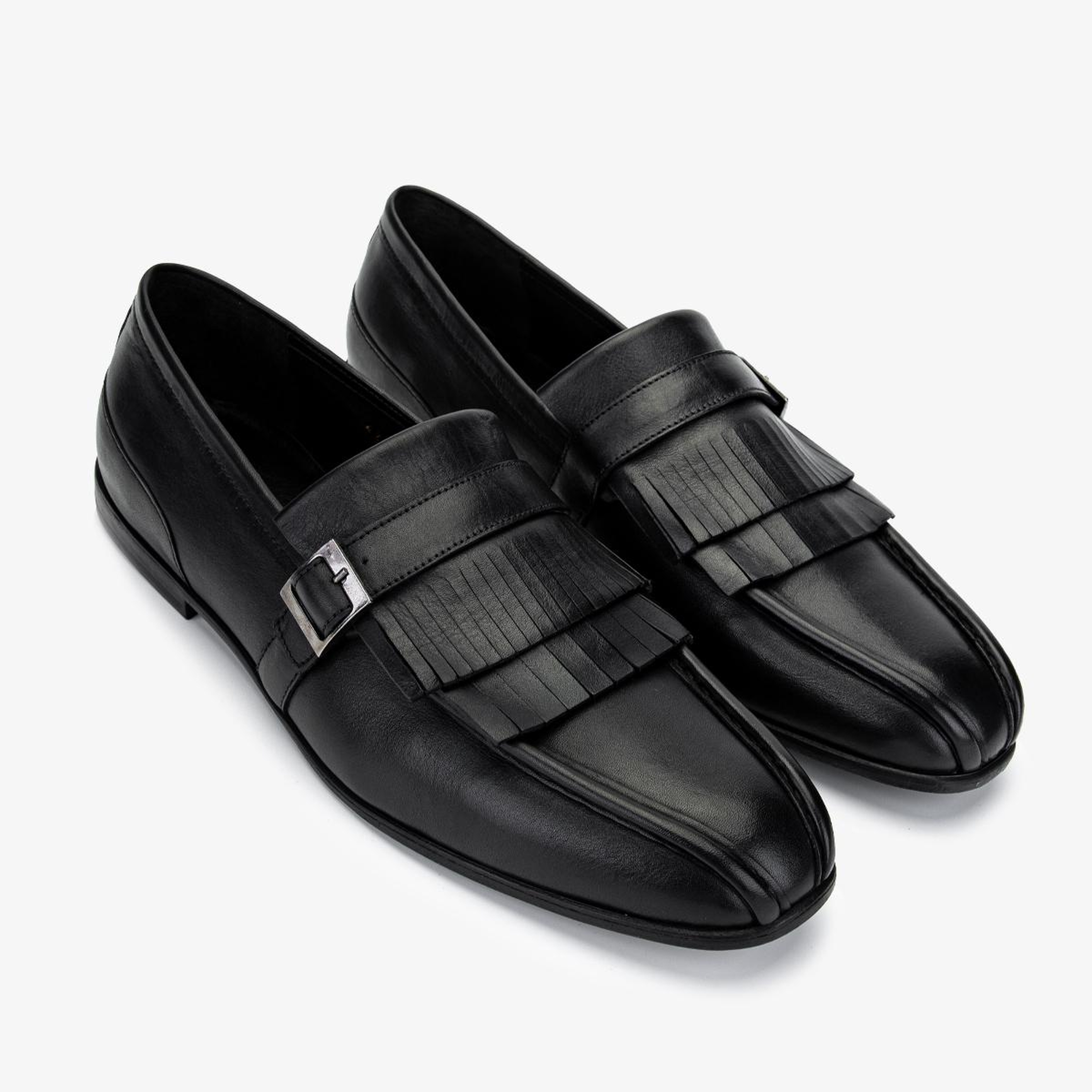 Valmenti Erkek Hakiki Deri Siyah Loafer Ayakkabı
