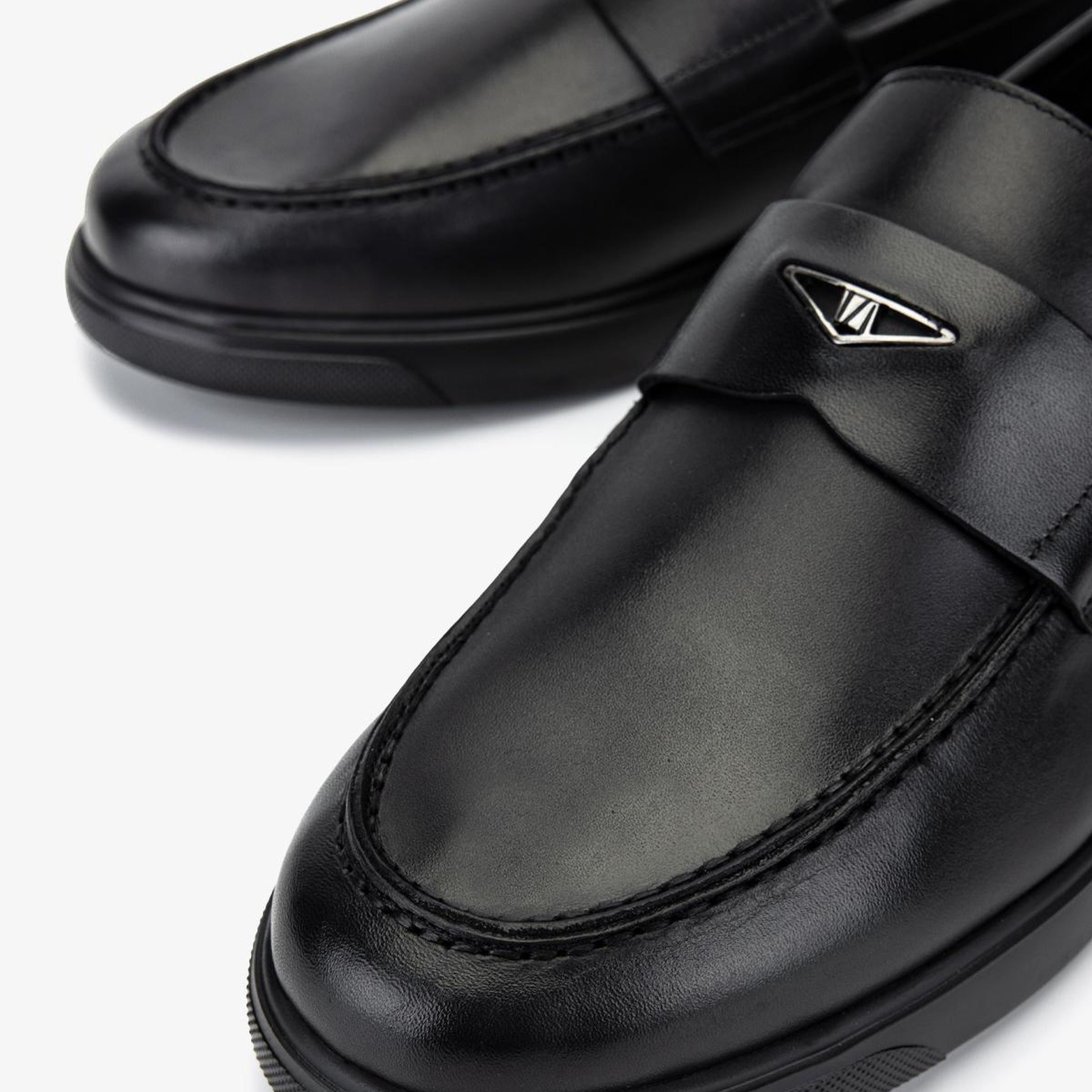 Valmenti Erkek Hakiki Deri Siyah Loafer Ayakkabı