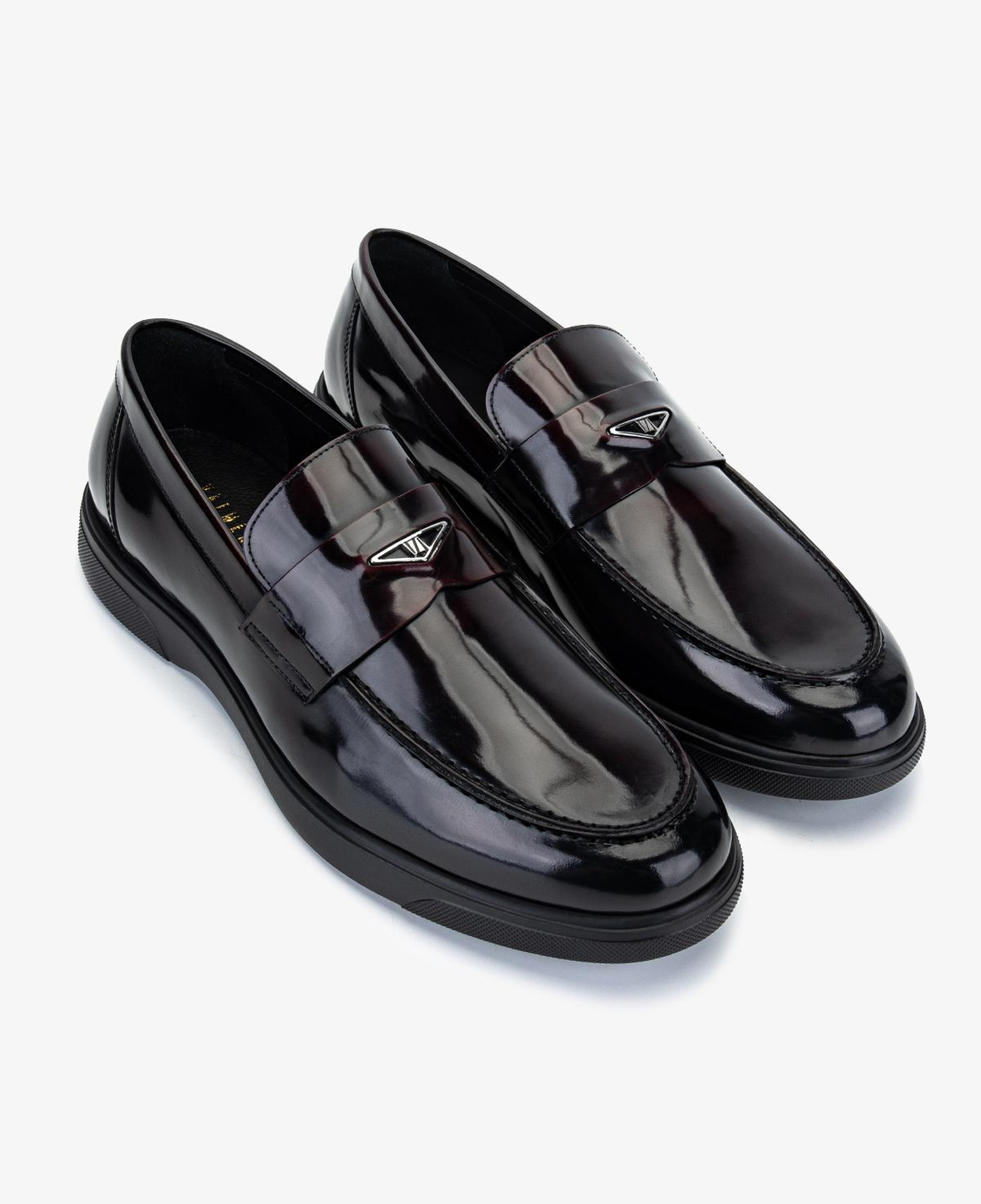 Valmenti Erkek Hakiki Deri Bordo Loafer Ayakkabı